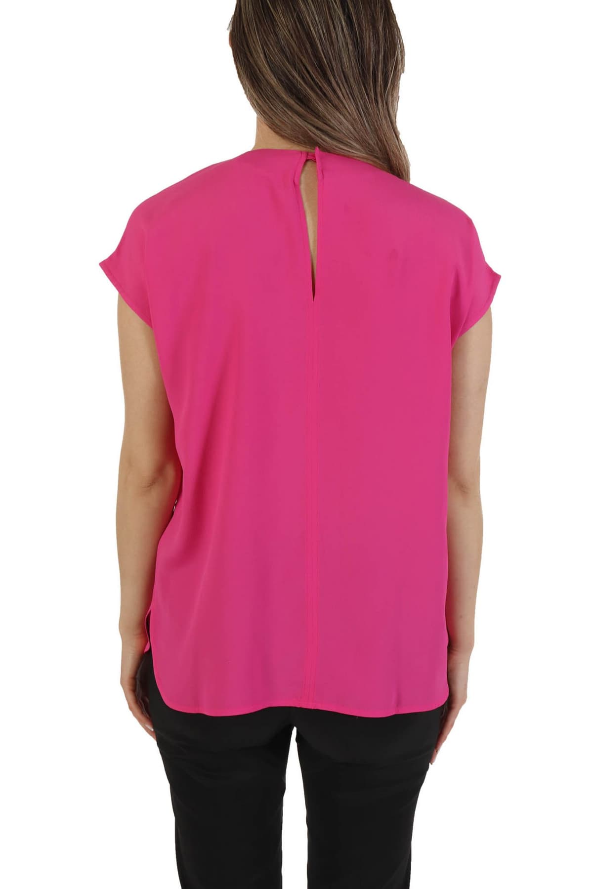 MARELLA TOP ASTER ΑΛΥΣΙΔΑ V-NECK ΦΟΥΞΙΑ