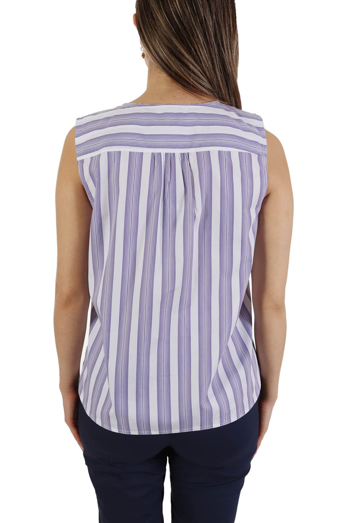 MARELLA EMME TOP MOLDAVA ΚΟΥΜΠΙΑ ΡΙΓΕΣ ΛΕΥΚΟ/ΜΩΒ