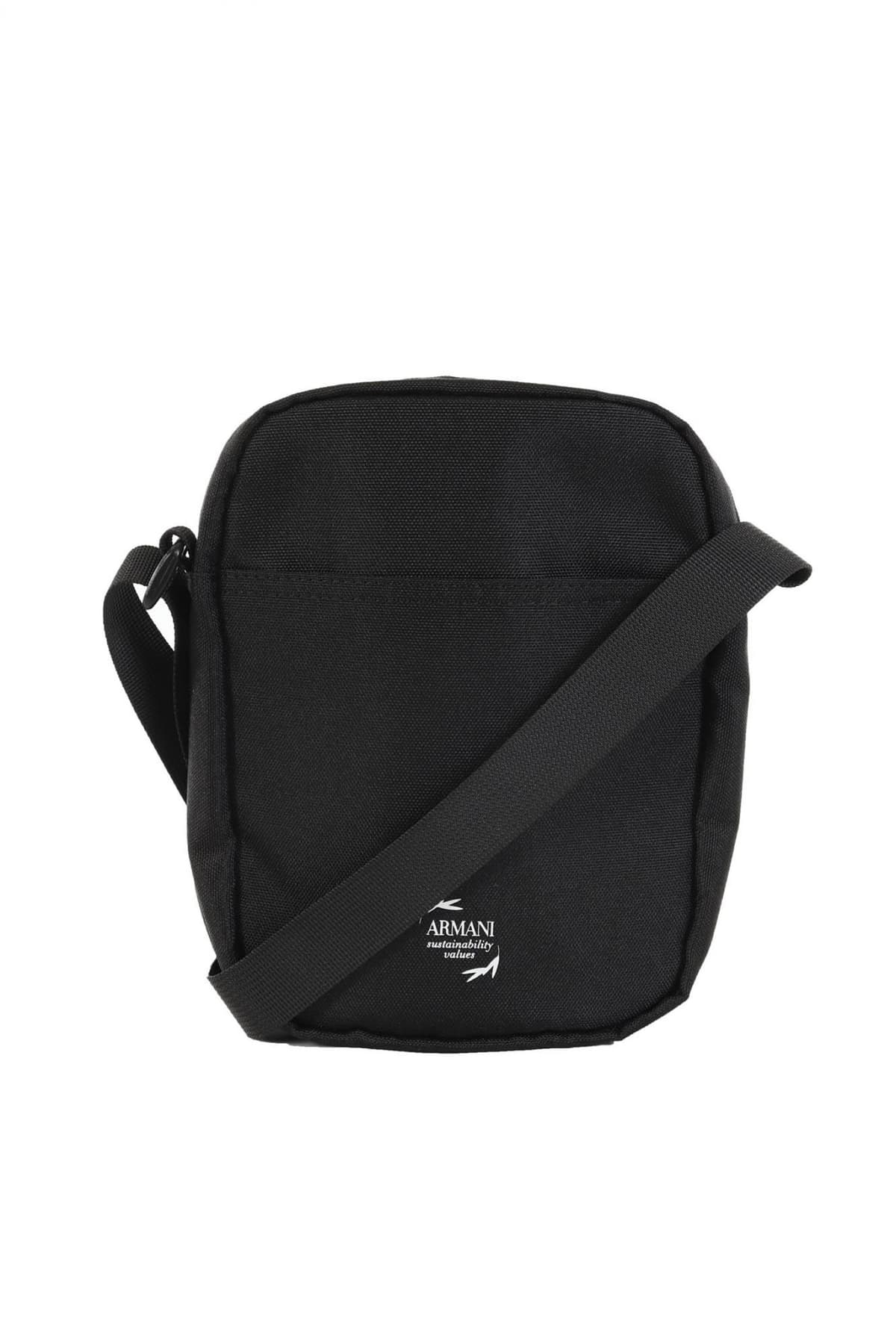 ARMANI 7 ΤΣΑΝΤΑΚΙ ΩΜΟΥ POUCH LOGO ΜΑΥΡΟ-ΧΡΥΣΟ