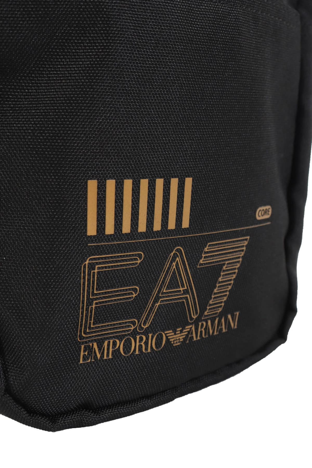 ARMANI 7 ΤΣΑΝΤΑΚΙ ΩΜΟΥ POUCH LOGO ΜΑΥΡΟ-ΧΡΥΣΟ