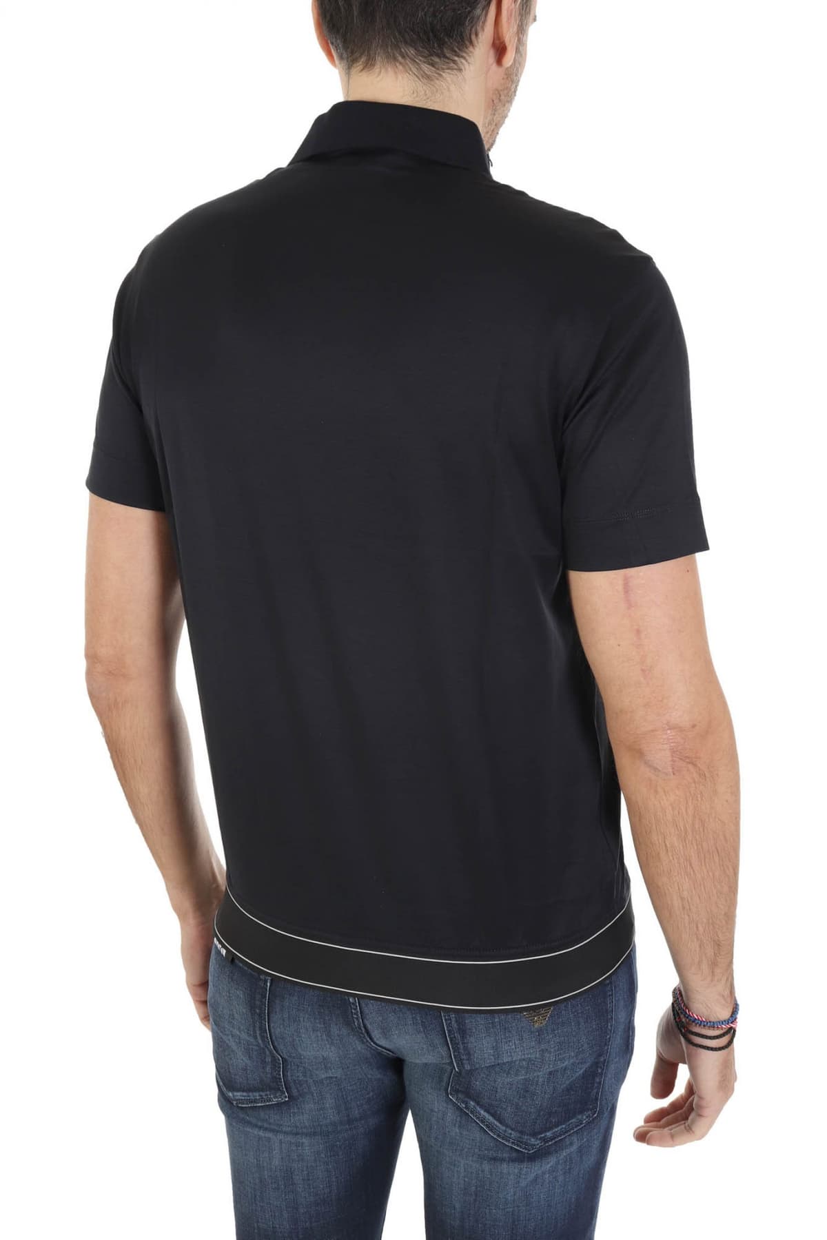 EMPORIO ARMANI POLO LOGO ΛΑΣΤΙΧΟ ΚΑΤΩ ΜΠΛΕ