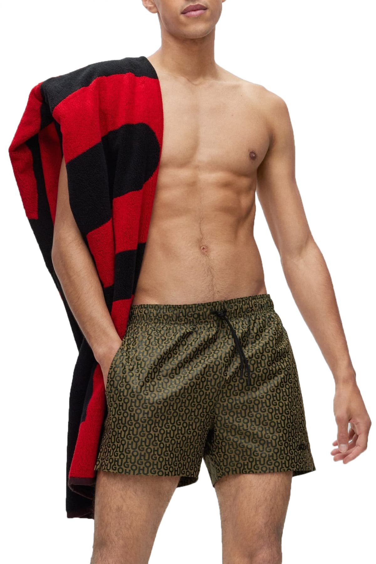 HUGO ΜΑΓΙΩ AYO ALLOVER LOGO ΧΑΚΙ