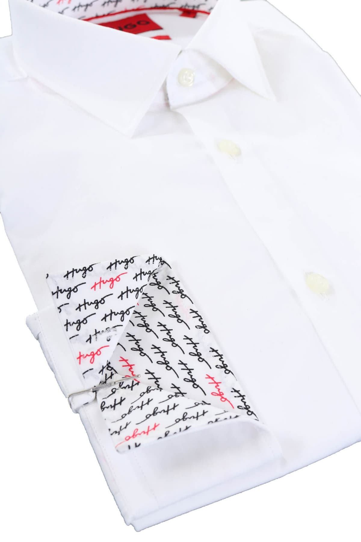 HUGO ΠΟΥΚΑΜΙΣΟ Ekoy EXTRA SLIM FIT EASY IRON ΛΕΥΚΟ