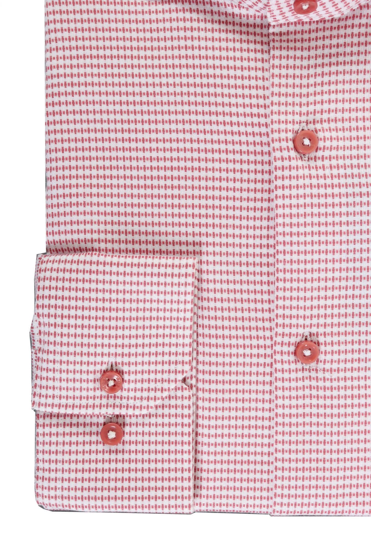 BOSS ΠΟΥΚΑΜΙΣΟ ΜΙΚΡΟΣΧΕΔΙΟ REGULAR FIT EASY IRON H-JOE-SPREAD-C1-222 ΜΠΟΡΝΤΩ