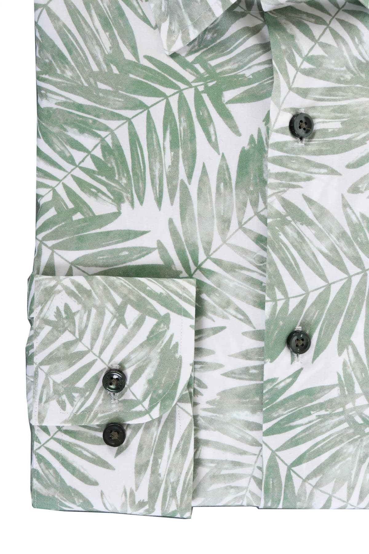 BOSS ΠΟΥΚΑΜΙΣΟ FLORAL SLIM FIT STRETCH H-HANK-KENT-C1-214 ΧΑΚΙ