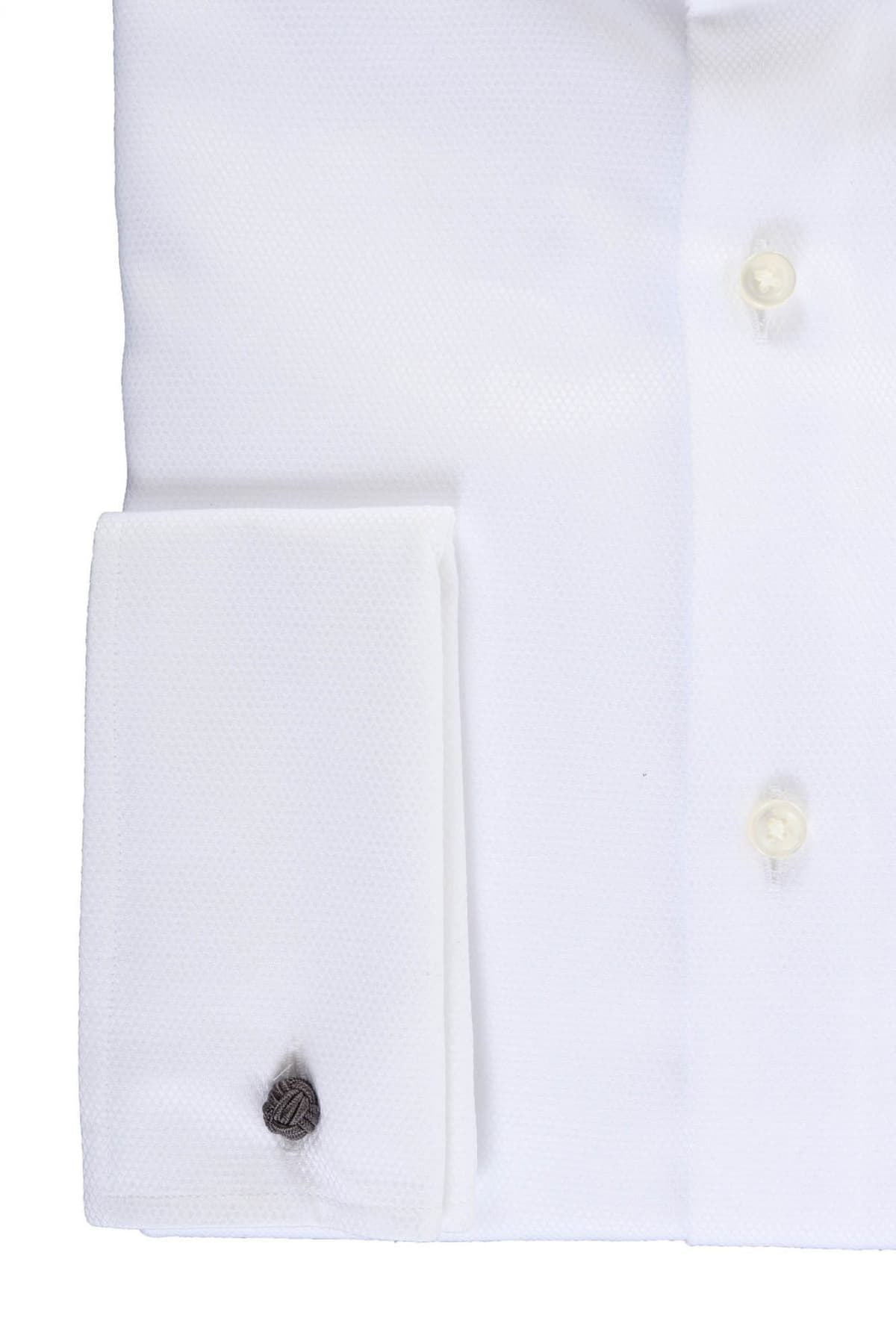 BOSS ΠΟΥΚΑΜΙΣΟ ΜΕ ΔΙΠΛΗ ΜΑΝΣΕΤΑ MΙΚΡΟΣΧΕΔΙΟ SLIM FIT ORGANIC COTTON H-HANK-SPREAD-DC-214 ΛΕΥΚΟ