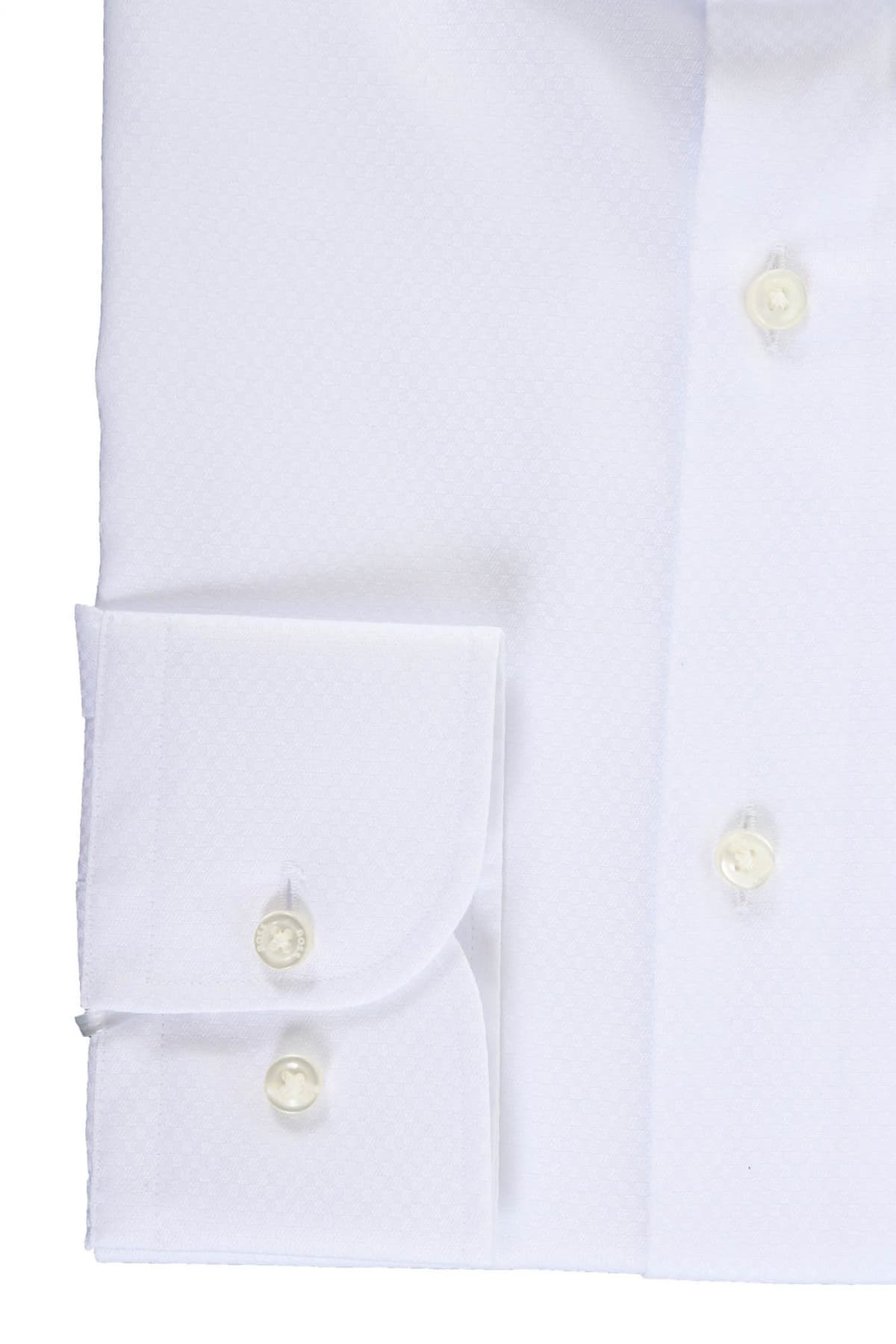 BOSS ΠΟΥΚΑΜΙΣΟ ΜΙΚΡΟΣΧΕΔΙΟ SLIM FIT ORGANIC COTTON H-HANK-SPREAD-C1-222 ΛΕΥΚΟ