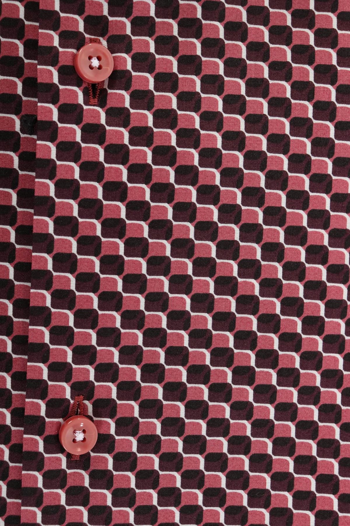 BOSS ΠΟΥΚΑΜΙΣΟ ΜΙΚΡΟΣΧΕΔΙΟ SLIM FIT STRETCH H-HANK-C1-214 ΜΠΟΡΝΤΩ