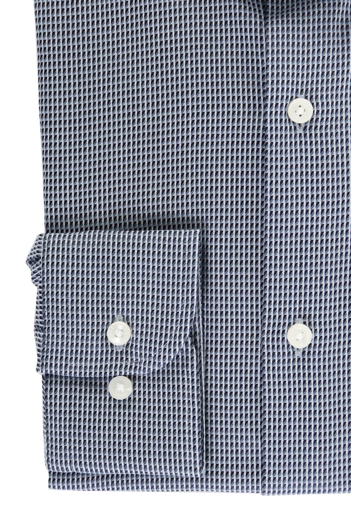 BOSS ΠΟΥΚΑΜΙΣΟ SLIM FIT PERFORMANCE STRETCH ΜΙΚΡΟΣΧΕΔΙΟ ΜΠΛΕ