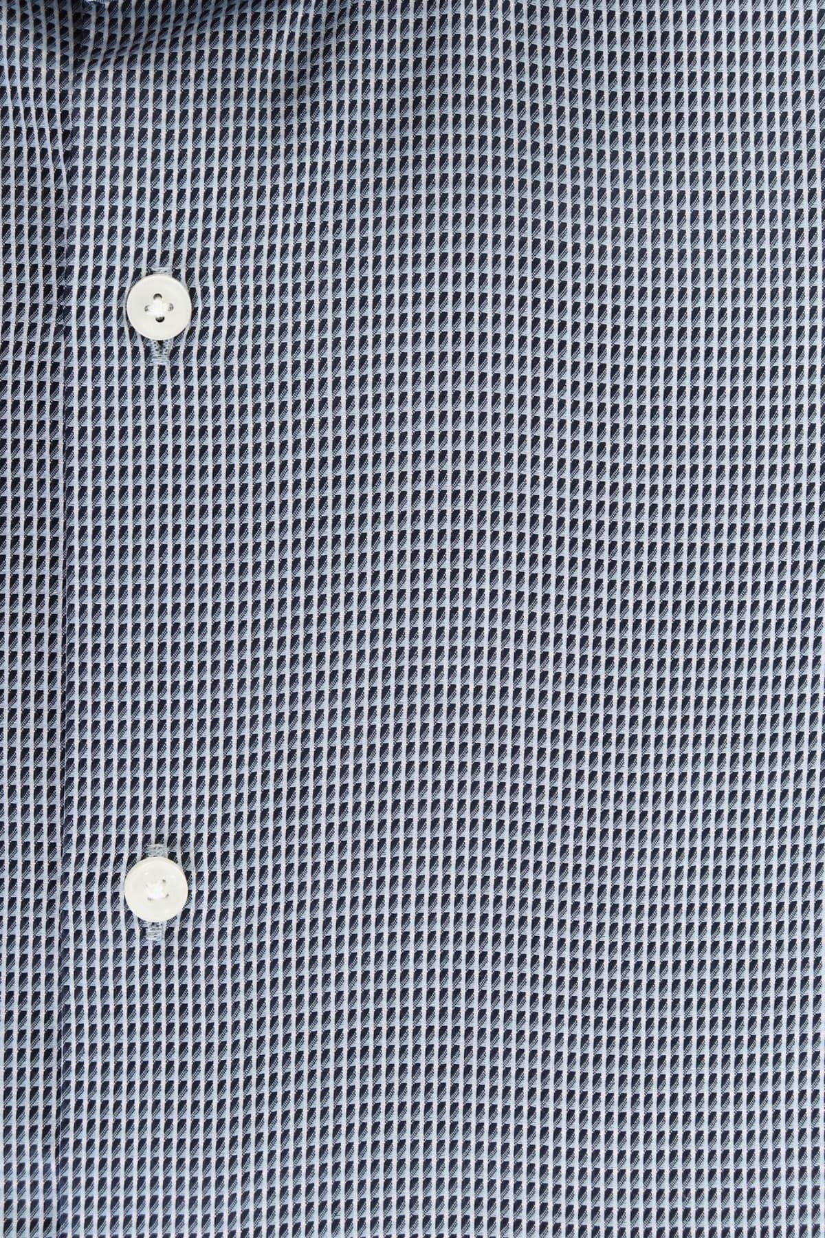 BOSS ΠΟΥΚΑΜΙΣΟ SLIM FIT PERFORMANCE STRETCH ΜΙΚΡΟΣΧΕΔΙΟ ΜΠΛΕ