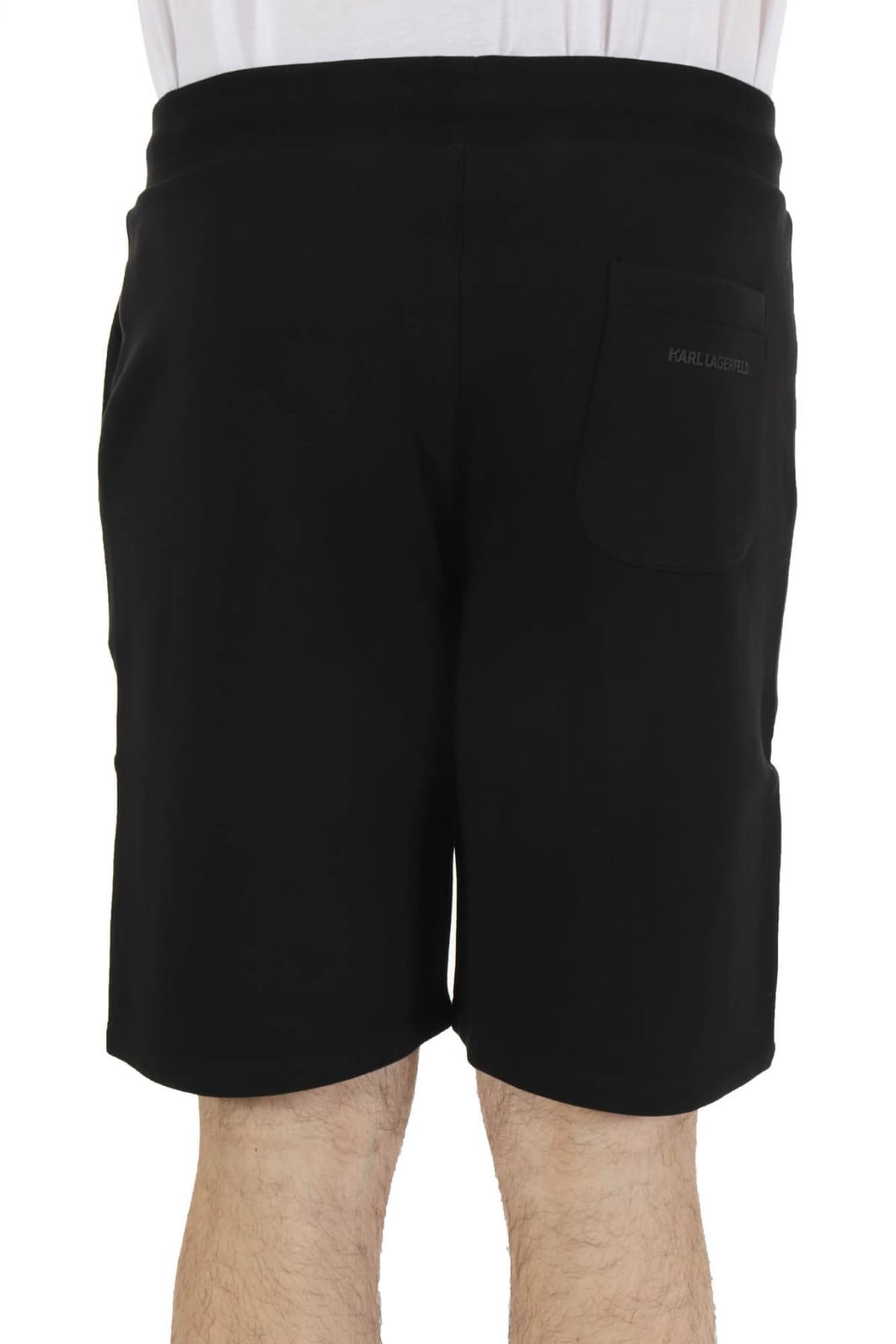 KARL LAGERFELD ΒΕΡΜΟΥΔΑ GOLD LOGO ΜΑΥΡΟ