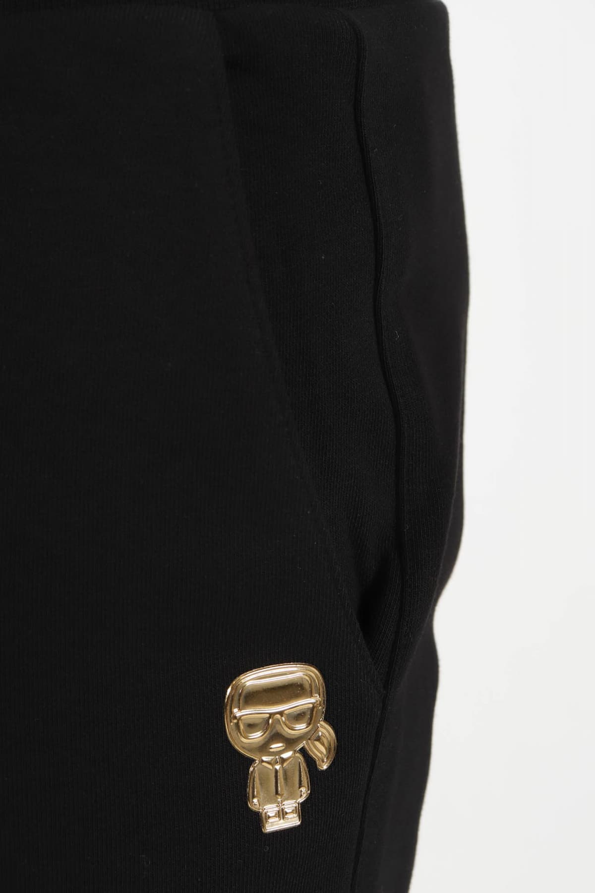 KARL LAGERFELD ΒΕΡΜΟΥΔΑ GOLD LOGO ΜΑΥΡΟ