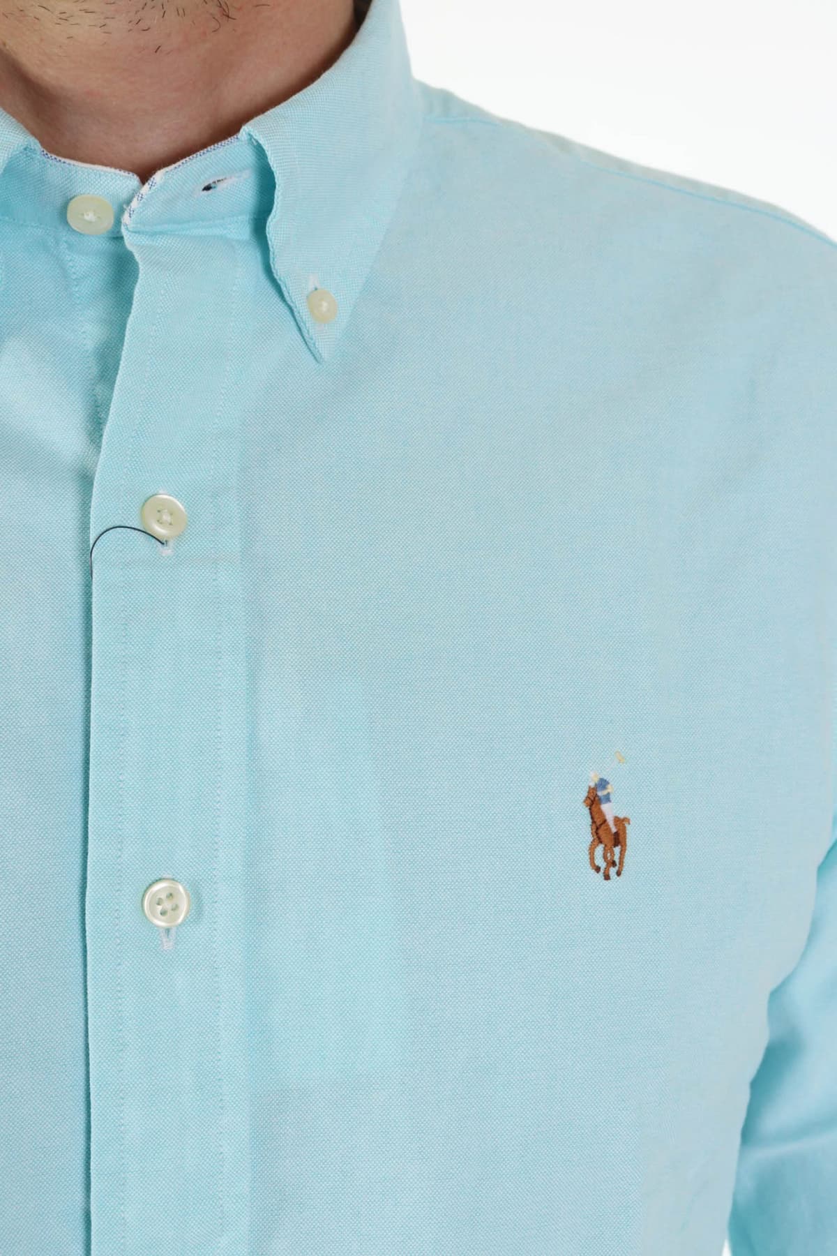 RALPH LAUREN ΠΟΥΚΑΜΙΣΟ BUTTON DOWN CUSTOM FIT ΟΙΝΟΠΝΕΥΜΑΤΙ