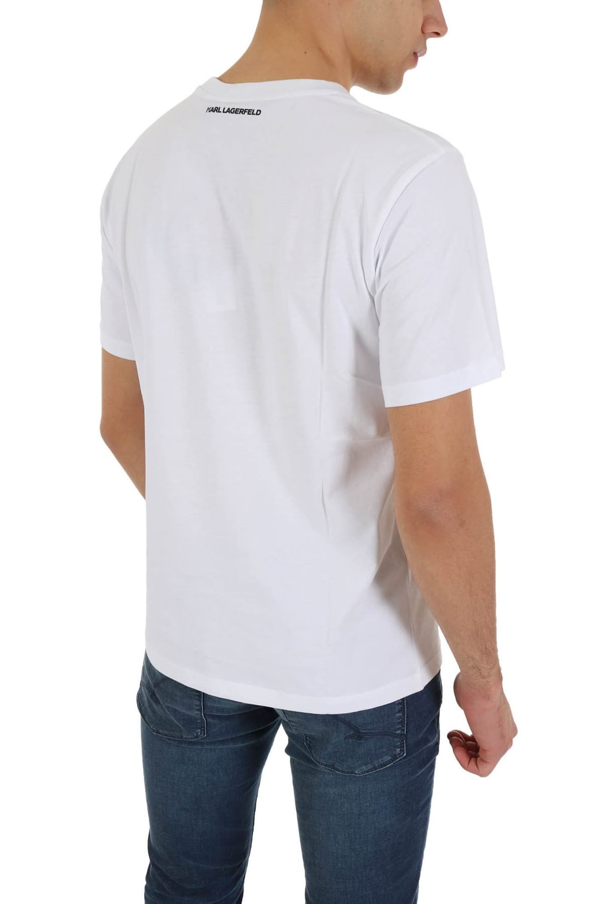 KARL LAGERFELD T-SHIRT CREW NECK KARL LOVERS LOGO ΛΕΥΚΟ