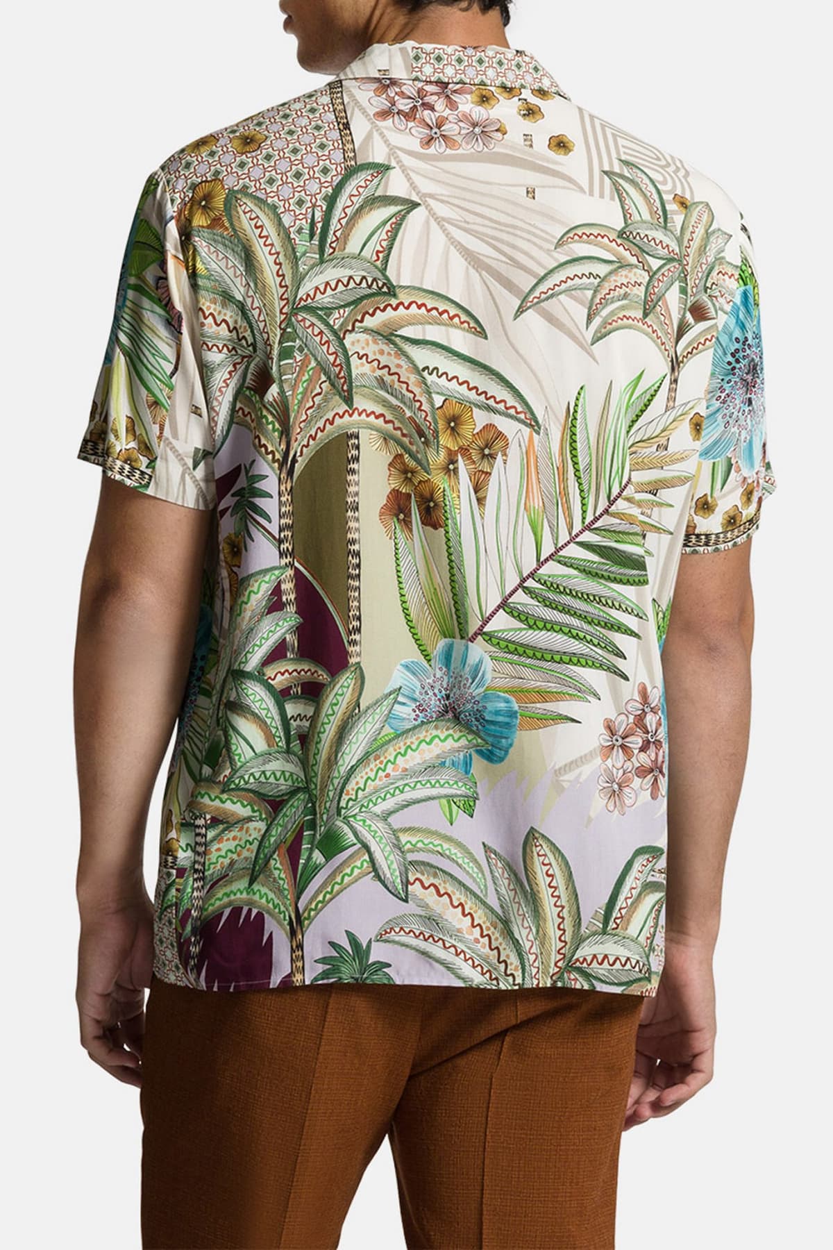 BALDESSARINI ΠΟΥΚΑΜΙΣΟ ΚΟΝΤΟΜΑΝΙΚΟ BLD-EASY FLORAL ΕΚΡΟΥ-ΧΑΚΙ