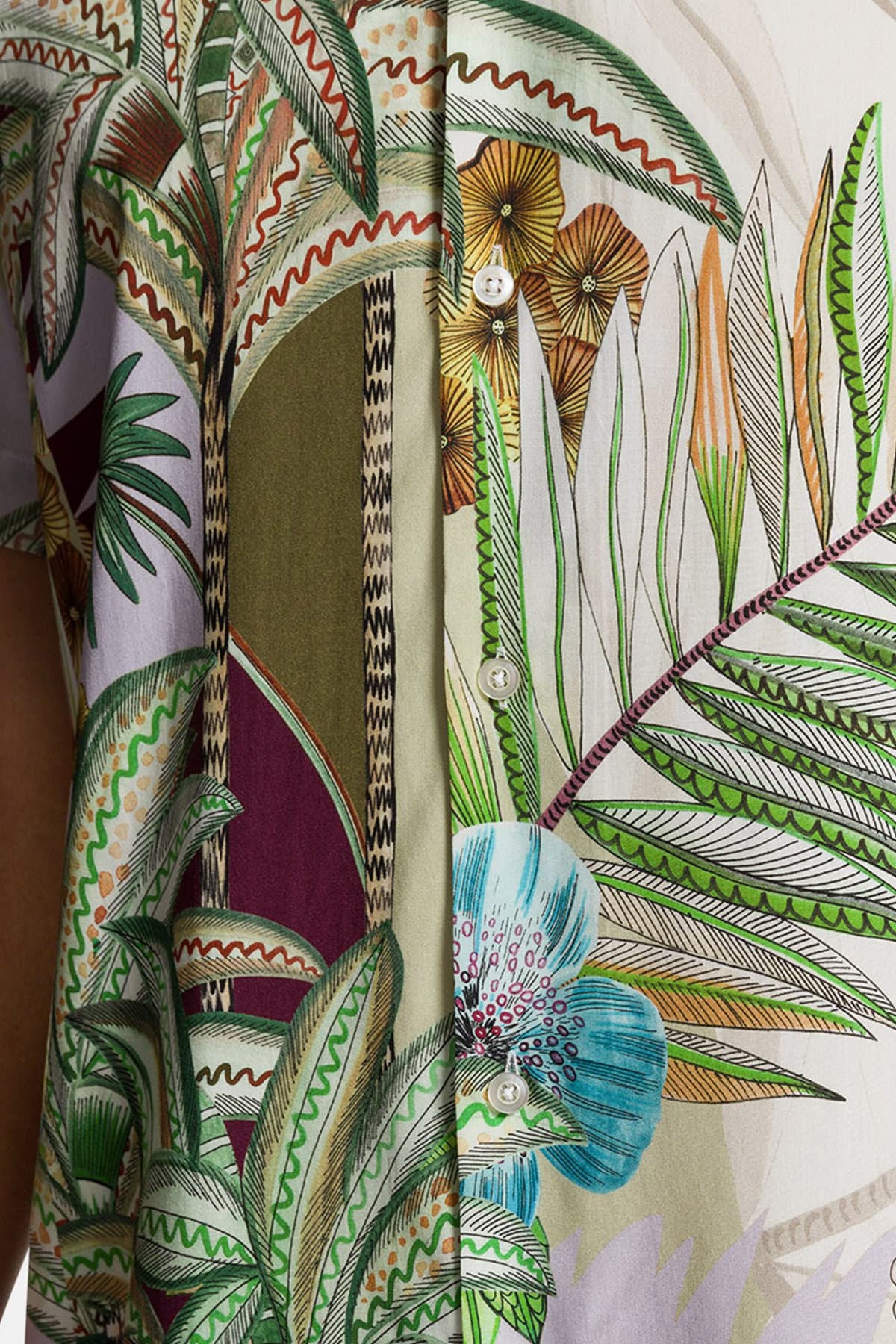 BALDESSARINI ΠΟΥΚΑΜΙΣΟ ΚΟΝΤΟΜΑΝΙΚΟ BLD-EASY FLORAL ΕΚΡΟΥ-ΧΑΚΙ