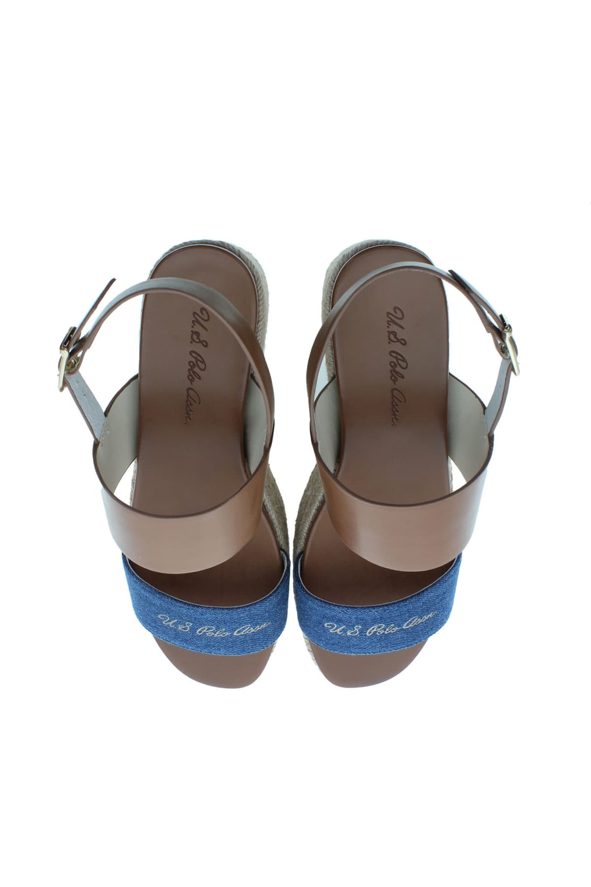 U.S. POLO ASSN. ΠΑΠΟΥΤΣΙΑ ΠΛΑΤΦΟΡΜΕΣ LOREN LOGO PRINT ΜΠΛΕ/ΤΑΜΠΑ