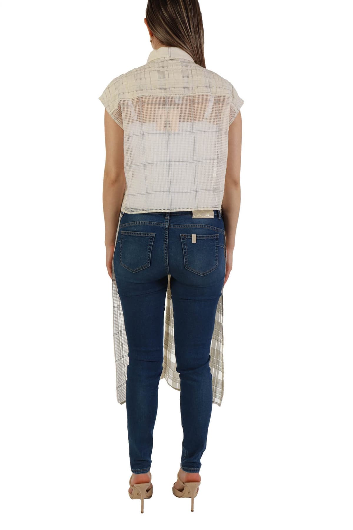 LIU -JO ΠΟΥΚΑΜΙΣΑ CROP ΠΛΑΤΗ ΚΑΡΩ ΣΧΕΔΙΟ ΔΙΑΦΑΝΕΙΑ ΙΒΟΥΑΡ