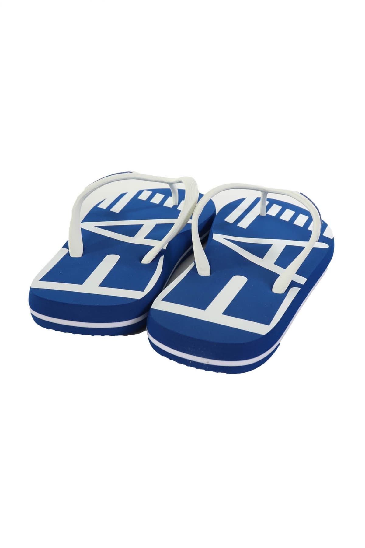 ARMANI 7 ΠΑΝΤΟΦΛΕΣ ΘΑΛΑΣΣΗΣ LOGO ΛΕΥΚΟ-ΜΠΛΕ