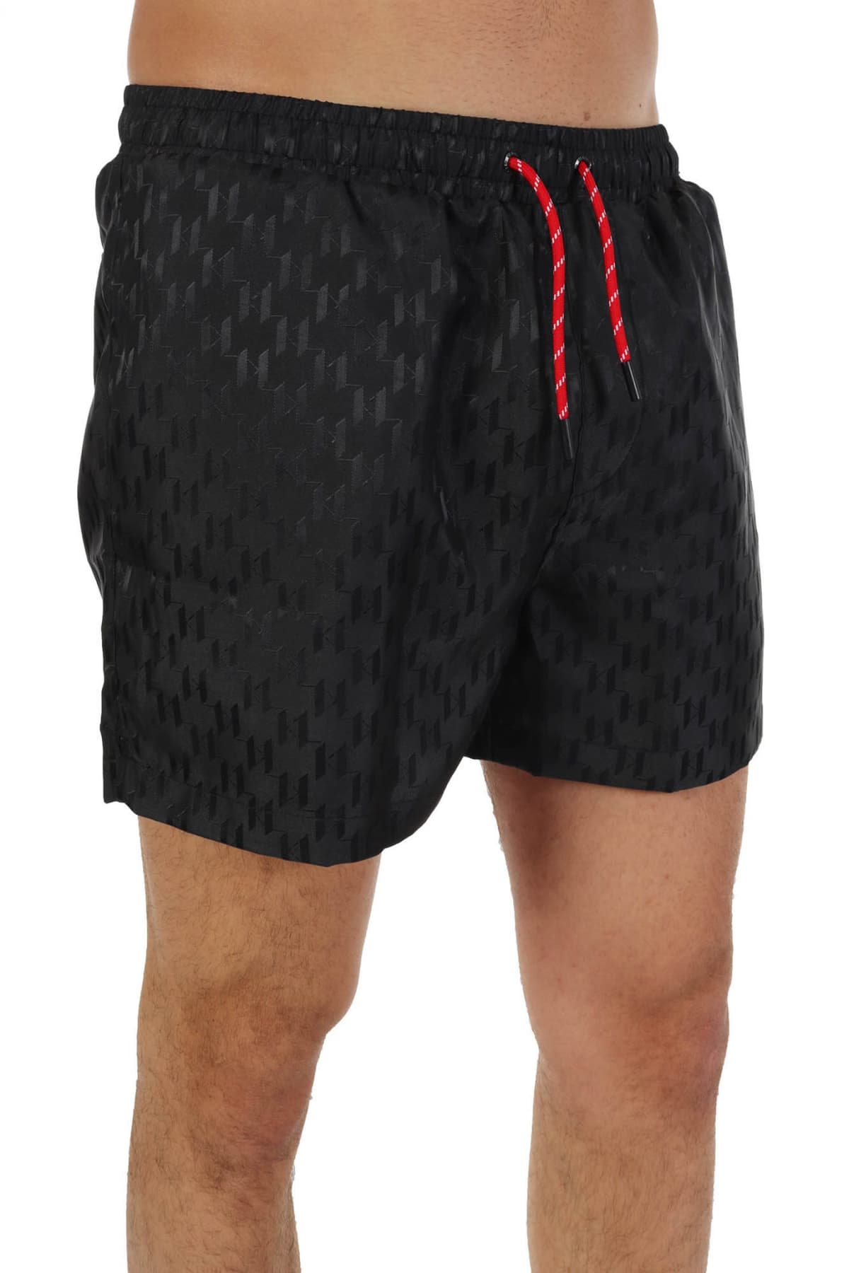 KARL LAGERFELD ΜΑΓΙΩ ALL OVER MONOGRAM LOGO ΜΑΥΡΟ