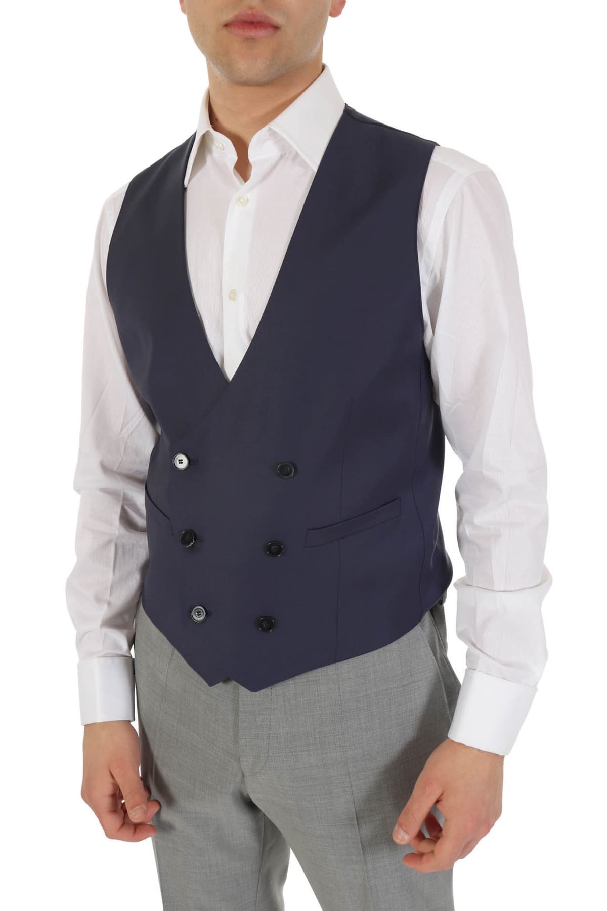 KARL LAGERFELD ΓΙΛΕΚΟ ΚΟΣΤΟΥΜΙΟΥ WAISTCOAT SCREEN ΡΑΦ ΜΠΛΕ