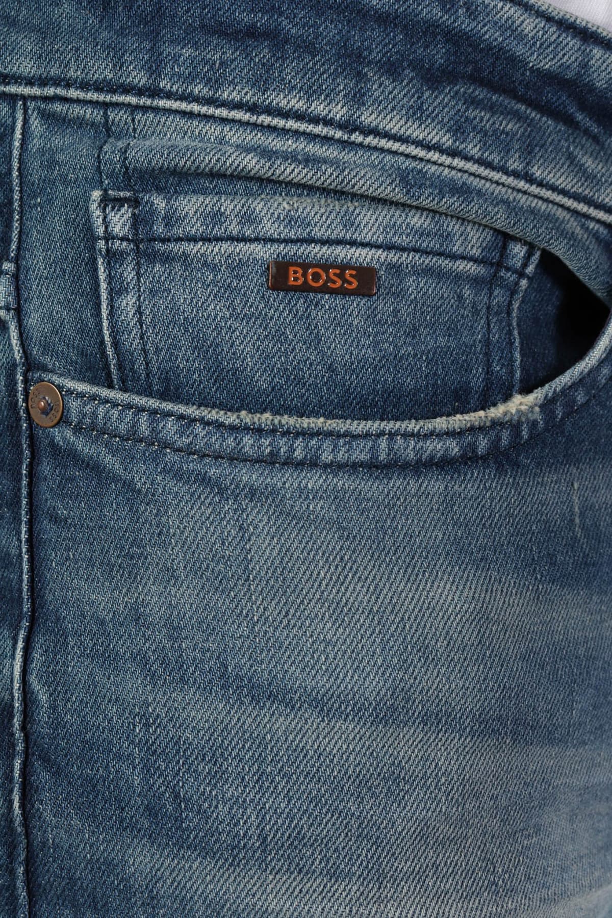 BOSS CASUAL ΠΑΝΤΕΛΟΝΙ JEANS ΦΘΟΡΕΣ ΣΚΙΣΙΜΑΤΑ SLIM TAPERED DELANO-BC-C-SPLENDID ΜΠΛΕ