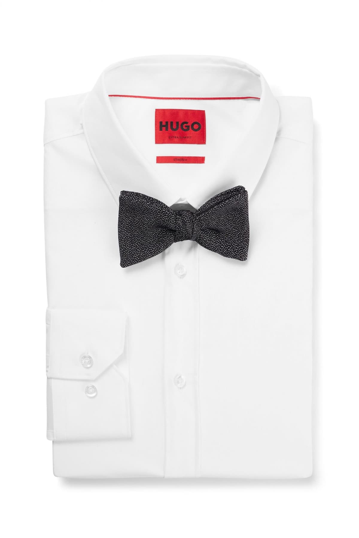 HUGO ΠΑΠΙΓΙΟΝ ΜΙΚΡΟΣΧΕΔΙΟ BOW TIE DRESSY ΜΑΥΡΟ