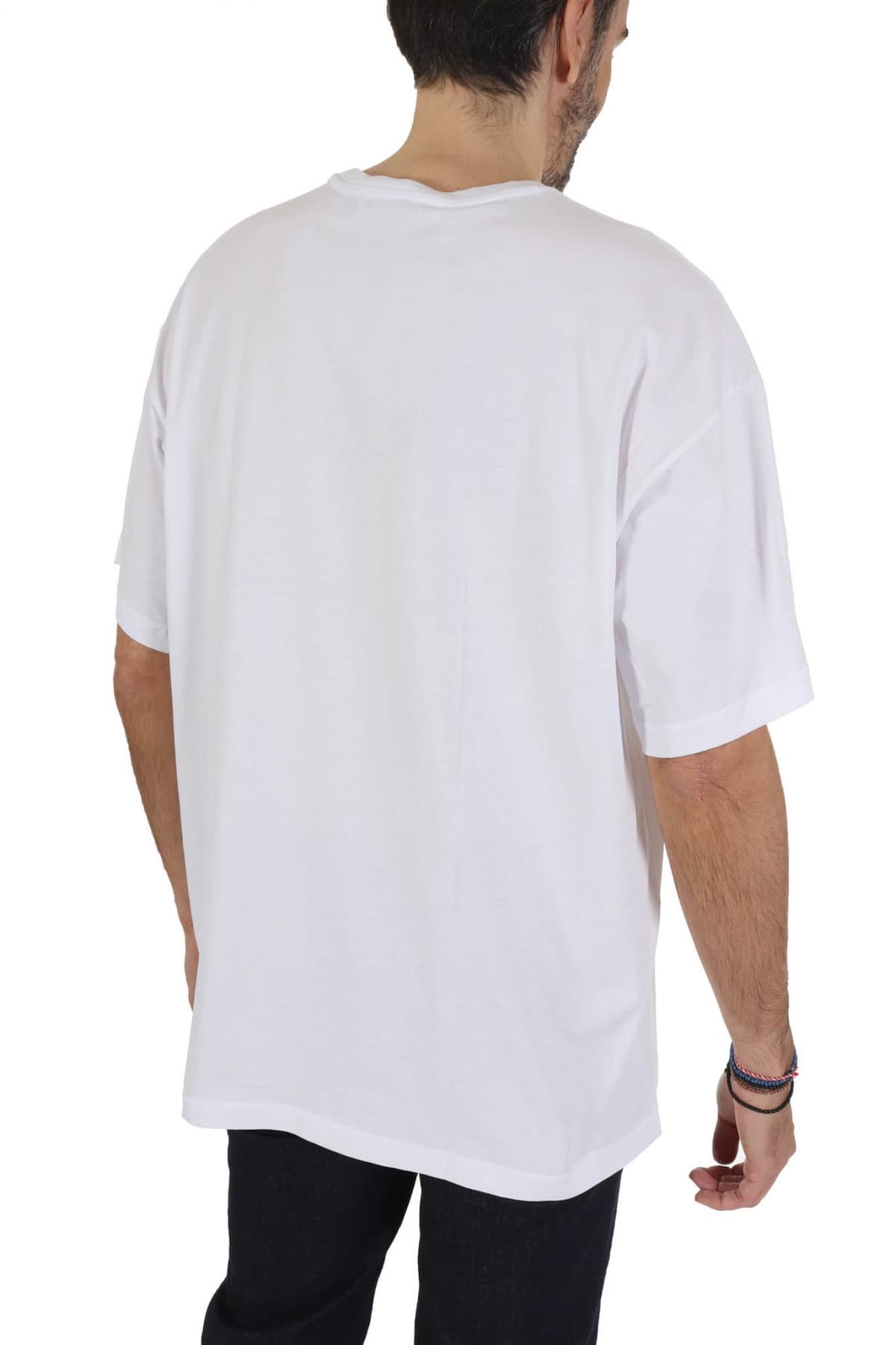 TRUSSARDI JEANS T-SHIRT GREYHOUND HEATMAP LOGO ΛΕΥΚΟ