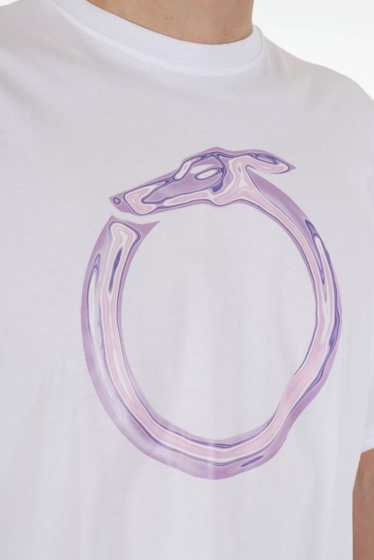 TRUSSARDI JEANS T-SHIRT GREYHOUND HEATMAP LOGO ΛΕΥΚΟ