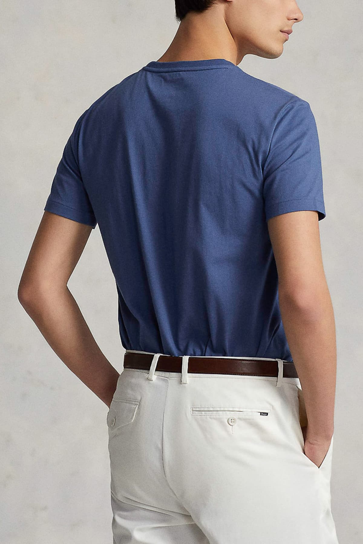 RALPH LAUREN T-SHIRT CUSTOM SLIM FIT ΡΑΦ ΜΠΛΕ