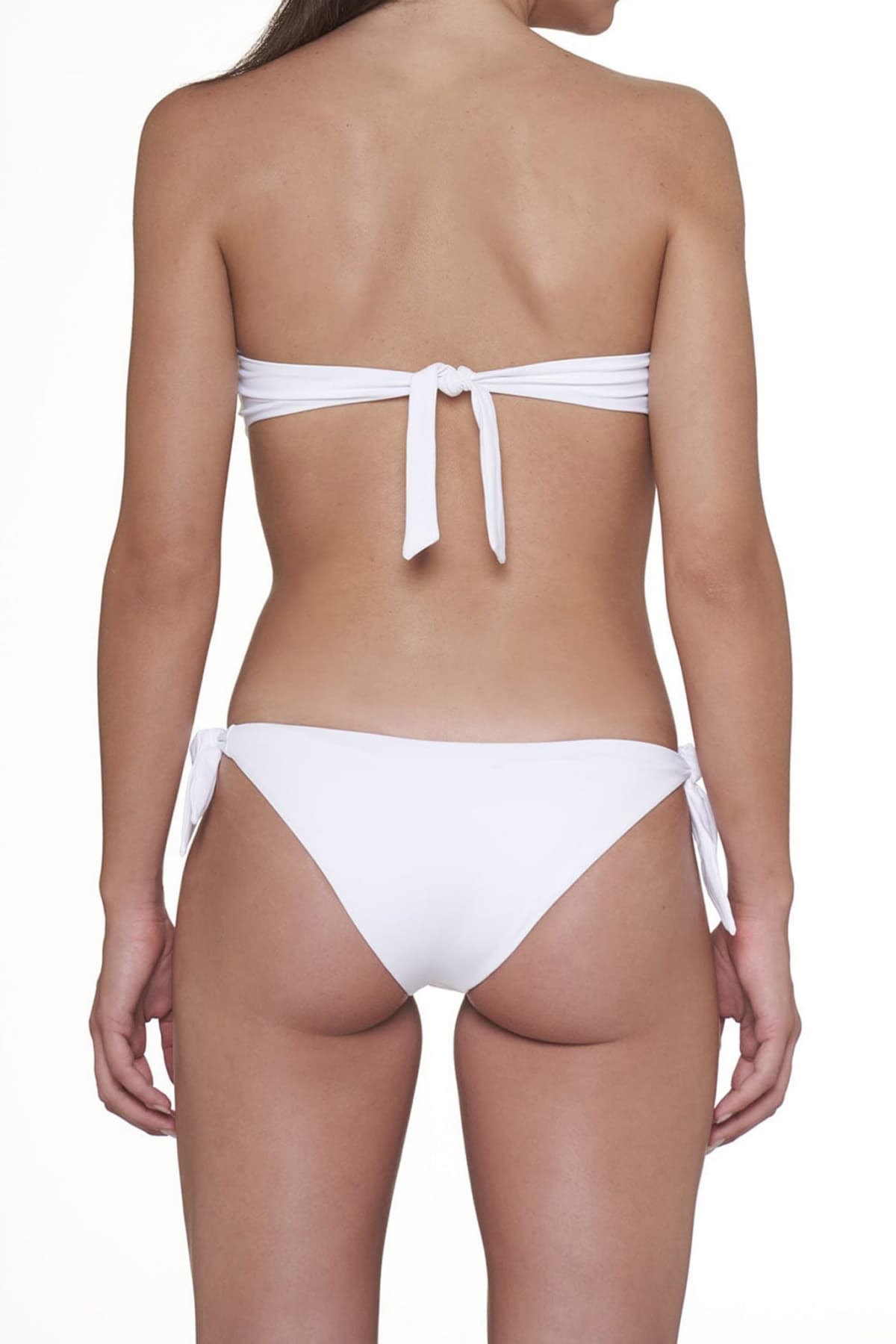 KARL LAGERFELD BEACHWEAR ΜΑΓΙΩ ΜΠΙΚΙΝΙ BOTTOM PRINTED LOGO ΛΕΥΚΟ