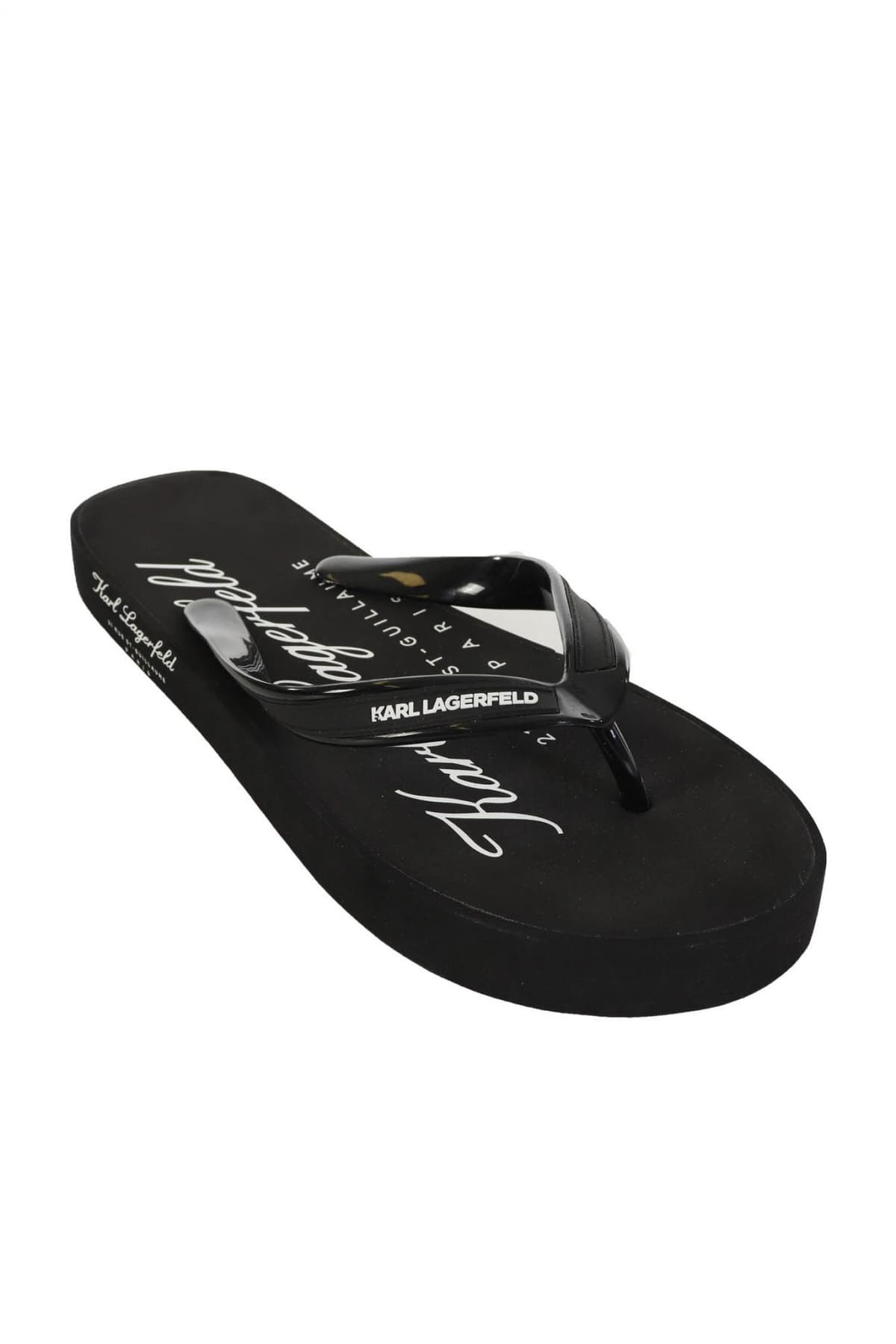 KARL LAGERFELD ΠΑΝΤΟΦΛΕΣ ΘΑΛΑΣΣΗΣ KOSTA MNS HOTEL KARL HONG LOGO ΜΑΥΡΟ