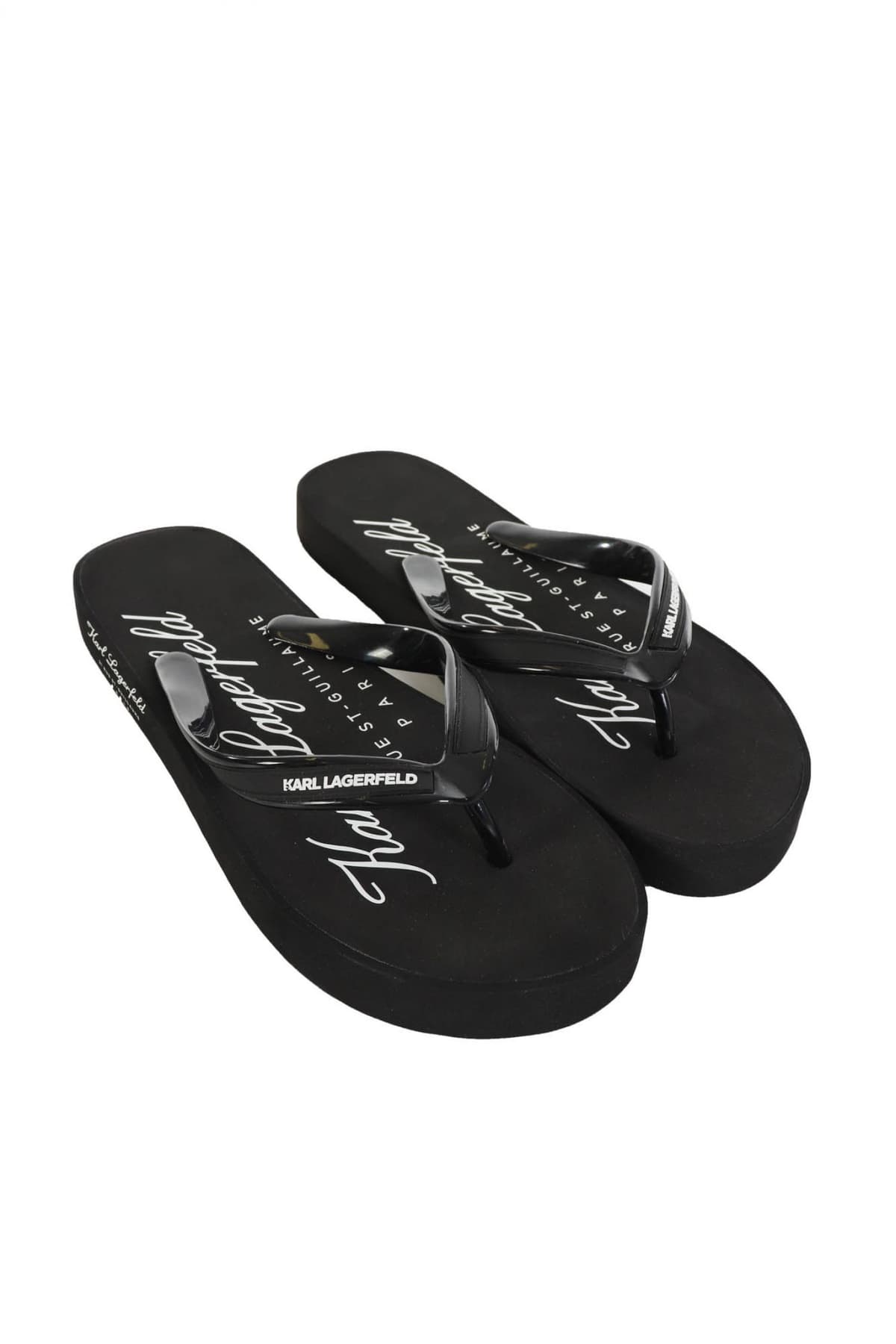 KARL LAGERFELD ΠΑΝΤΟΦΛΕΣ ΘΑΛΑΣΣΗΣ KOSTA MNS HOTEL KARL HONG LOGO ΜΑΥΡΟ