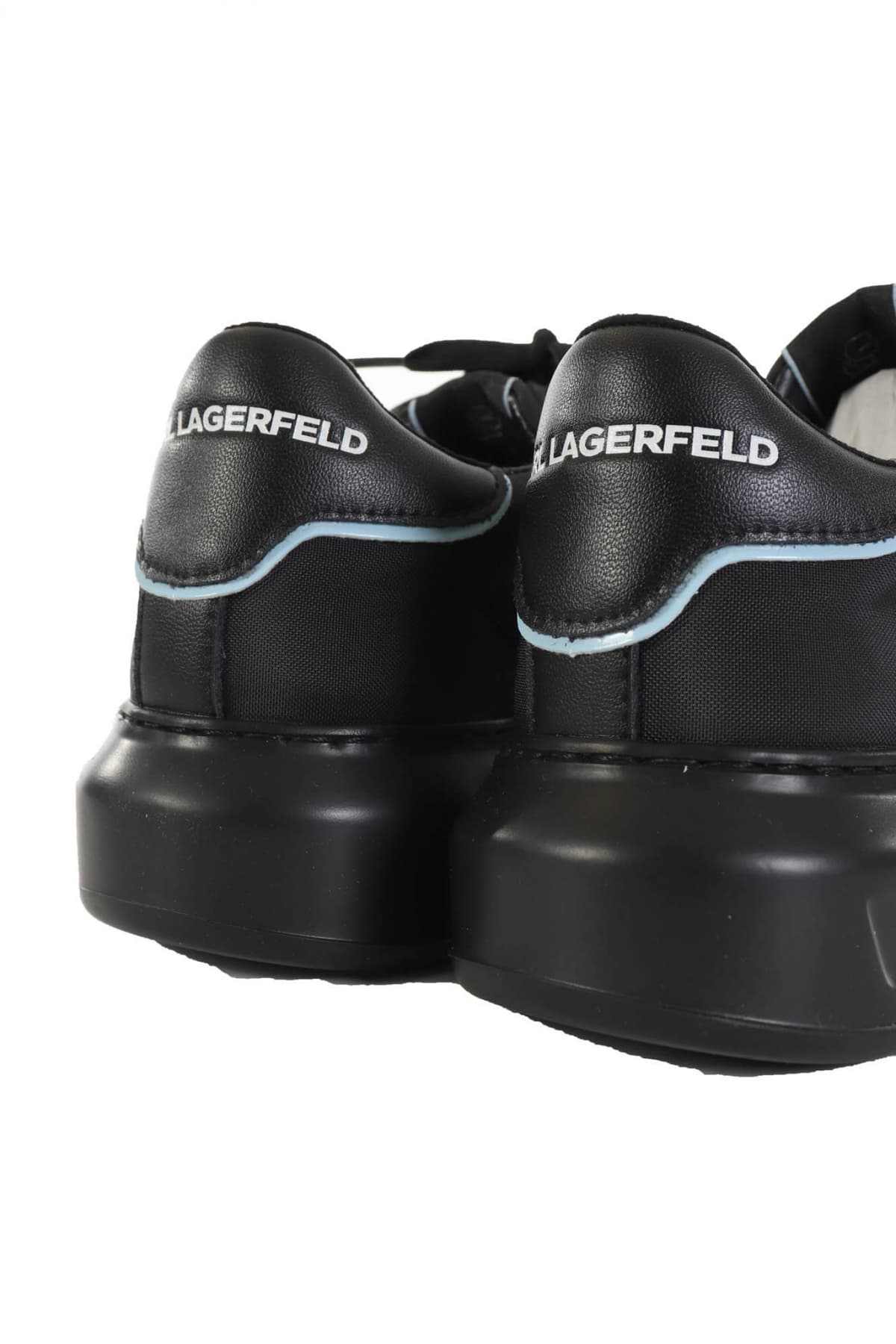 KARL LAGERFELD ΠΑΠΟΥΤΣΙΑ SNEAKERS KAPRI ME ΕΠΙΠΡΟΣΘΕΤΟ ΠΟΥΓΚΑΚΙ ΣΤΑ ΚΟΡΔΟΝΙΑ ΜΑΥΡΟ