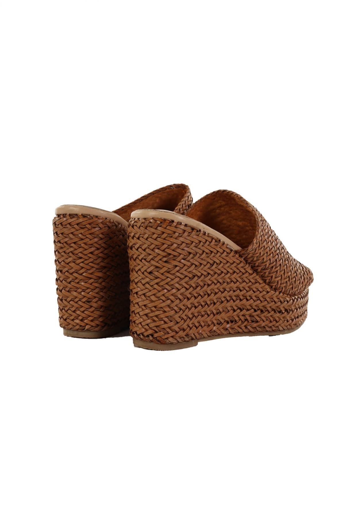 LAURA BIAGIOTTI ΠΑΠΟΥΤΣΙΑ MULES ΨΑΘΑ ΜΕ ΦΑΣΑ ΤΑΜΠΑ