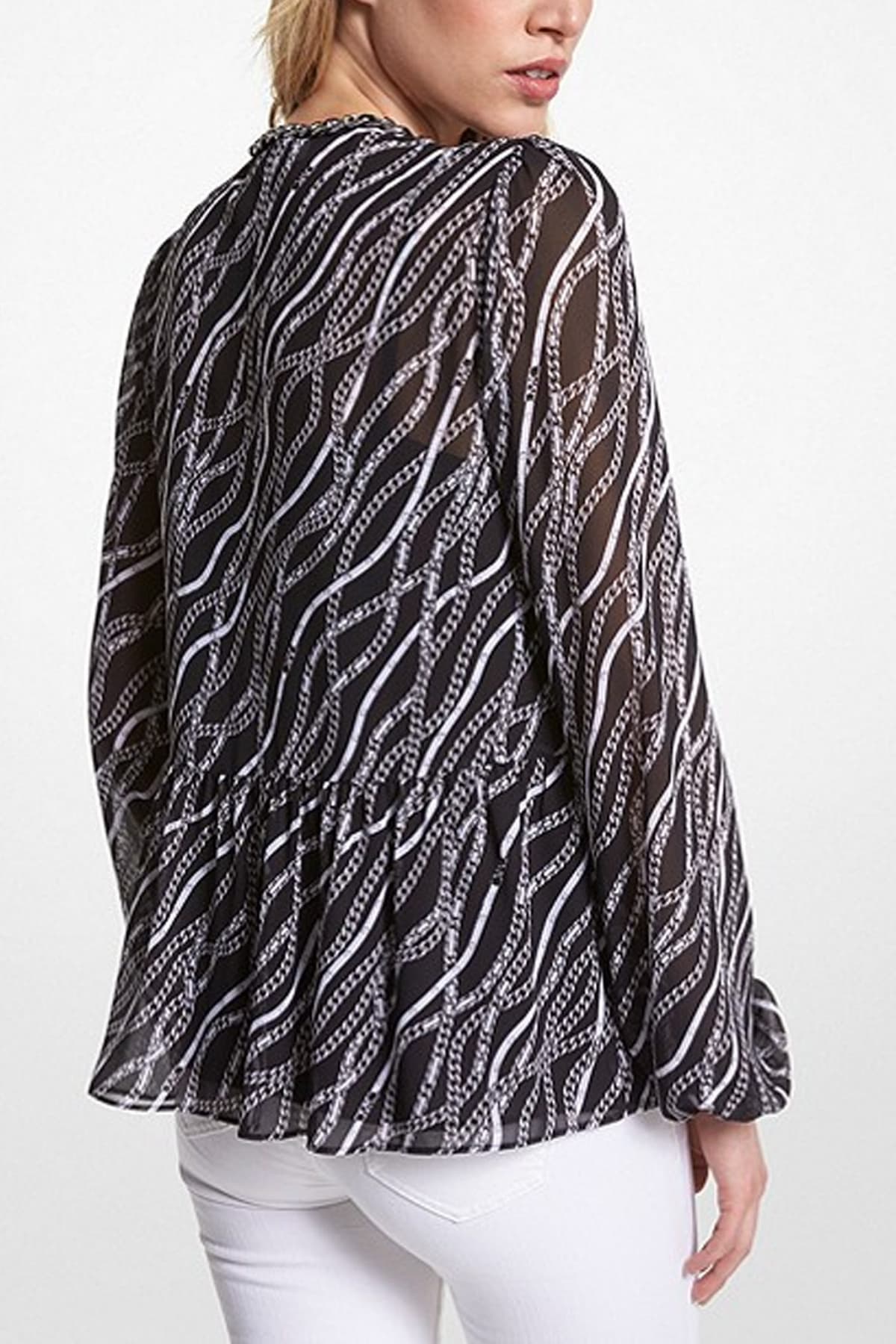 MICHAEL KORS ΠΟΥΚΑΜΙΣΑ ΑΛΥΣΙΔΕΣ ΛΕΥΚΟ/ΜΑΥΡΟ