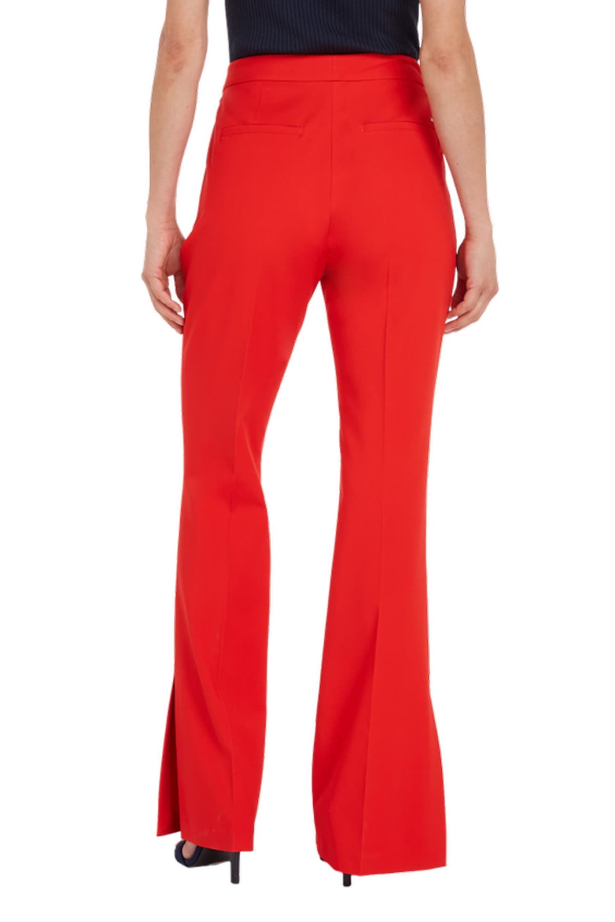 TOMMY HILFIGER ΠΑΝΤΕΛΟΝΙ CHINO WOMAN FLAIRED TAILORD PANTALONE ΑΝΟΙΓΜΑ ΤΕΛΕΙΩΜΑ ΚΟΚΚΙΝΟ