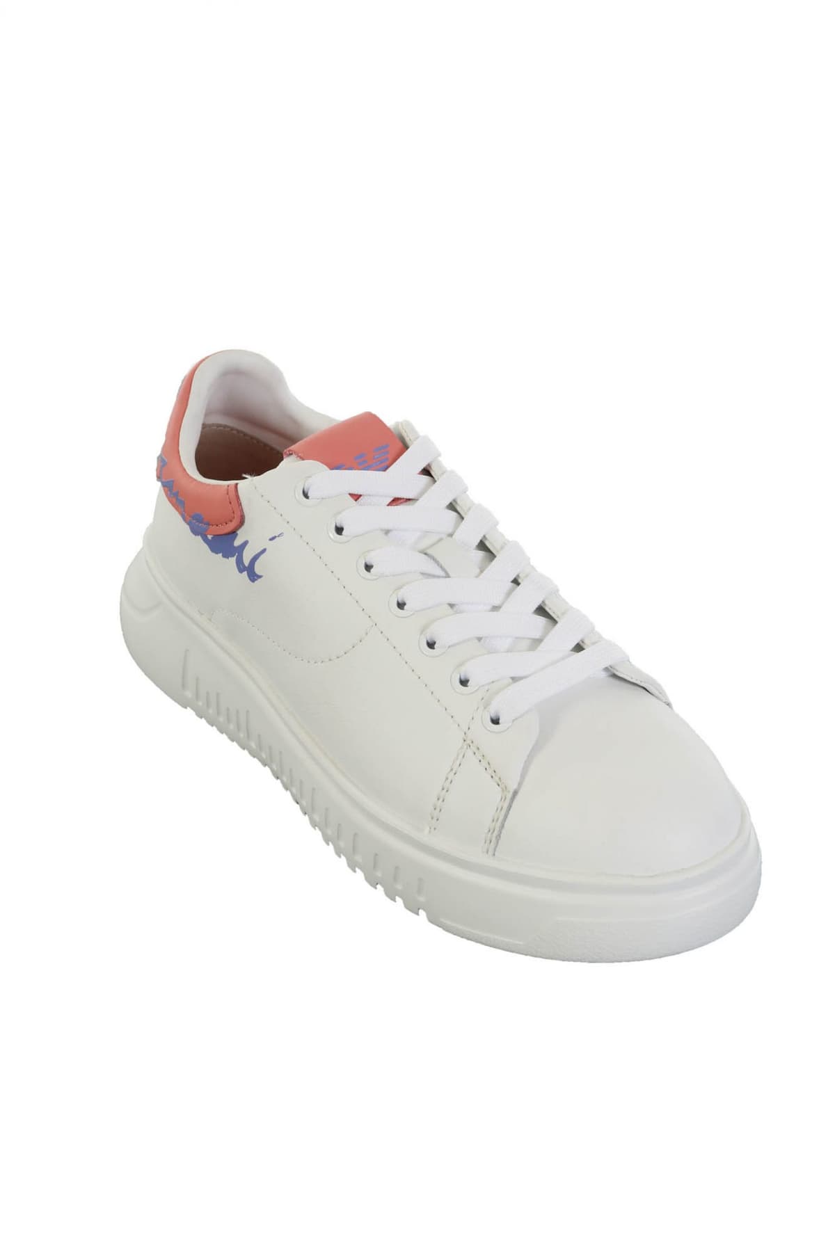 EMPORIO ARMANI ΠΑΠΟΥΤΣΙΑ SNEAKERS WOMAN ΛΟΓΟΤΥΠΟ ΛΕΥΚΟ