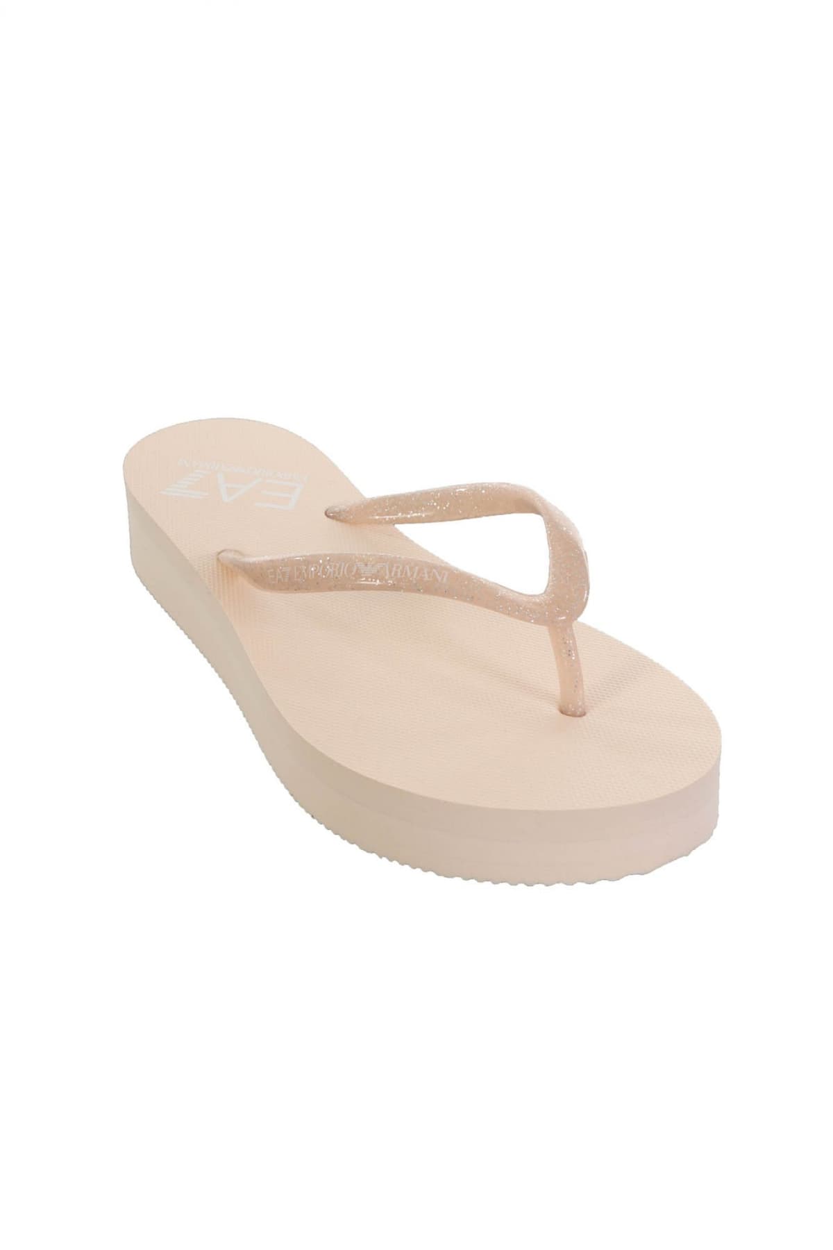 ARMANI 7 ΠΑΠΟΥΤΣΙΑ ΠΑΝΤΟΦΛΕΣ BEACHWEAR ME ΓΚΛΙΤΕΡ LOGO ΡΟΖ