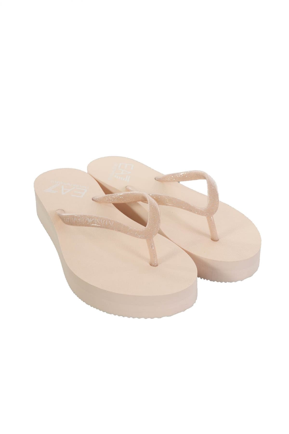 ARMANI 7 ΠΑΠΟΥΤΣΙΑ ΠΑΝΤΟΦΛΕΣ BEACHWEAR ME ΓΚΛΙΤΕΡ LOGO ΡΟΖ