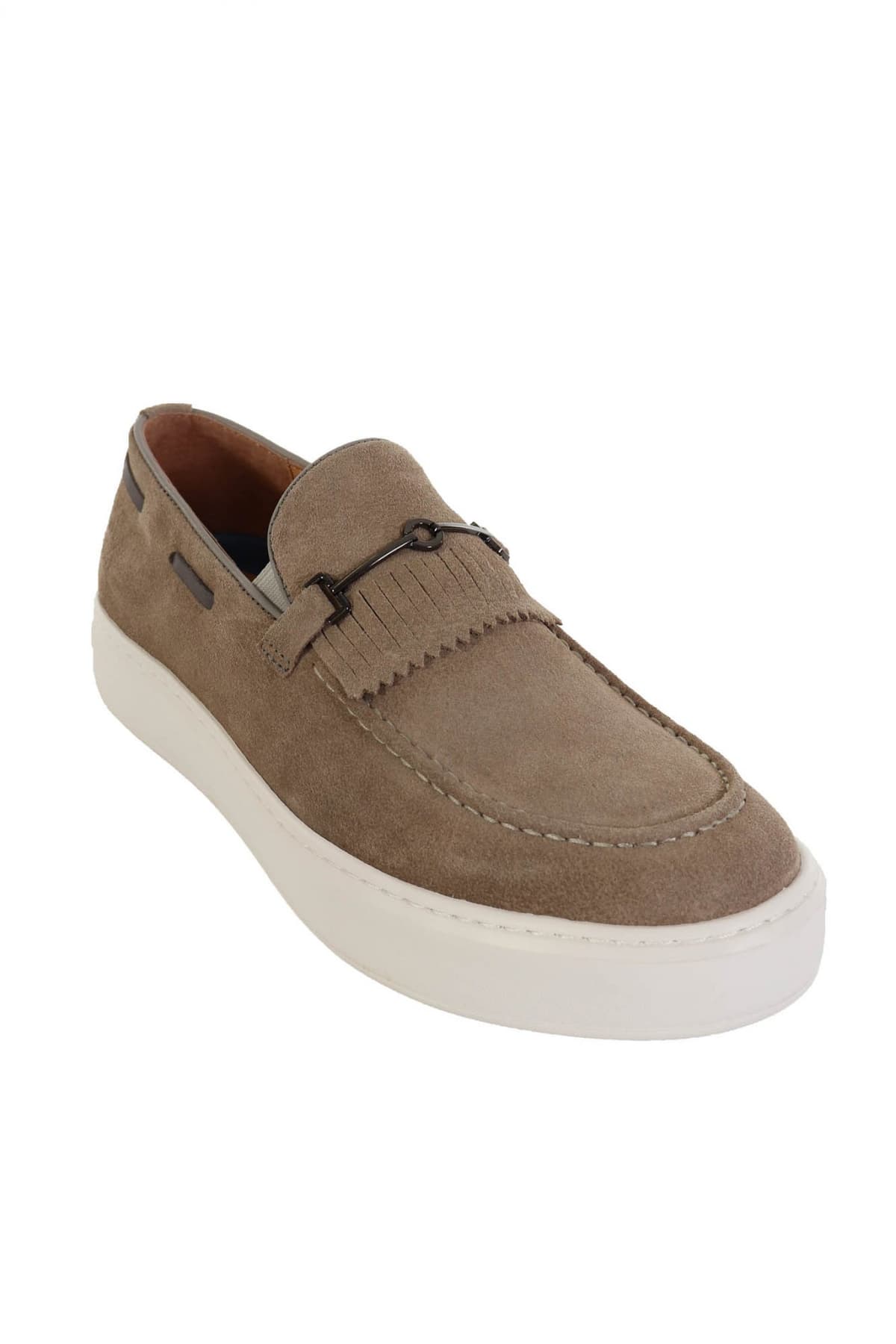 V 19.69 ΠΑΠΟΥΤΣΙ LOAFER SUEDE ΓΚΡΙ-ΜΠΕΖ