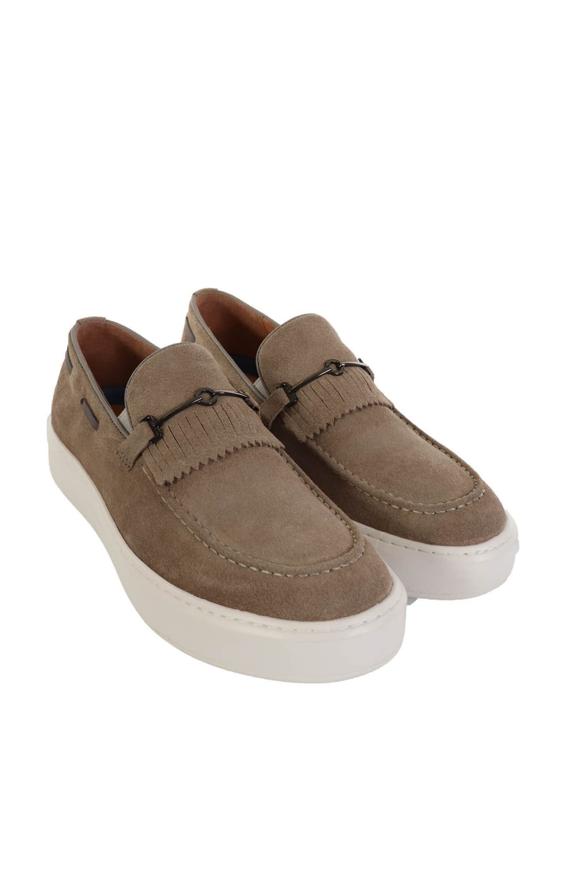V 19.69 ΠΑΠΟΥΤΣΙ LOAFER SUEDE ΓΚΡΙ-ΜΠΕΖ