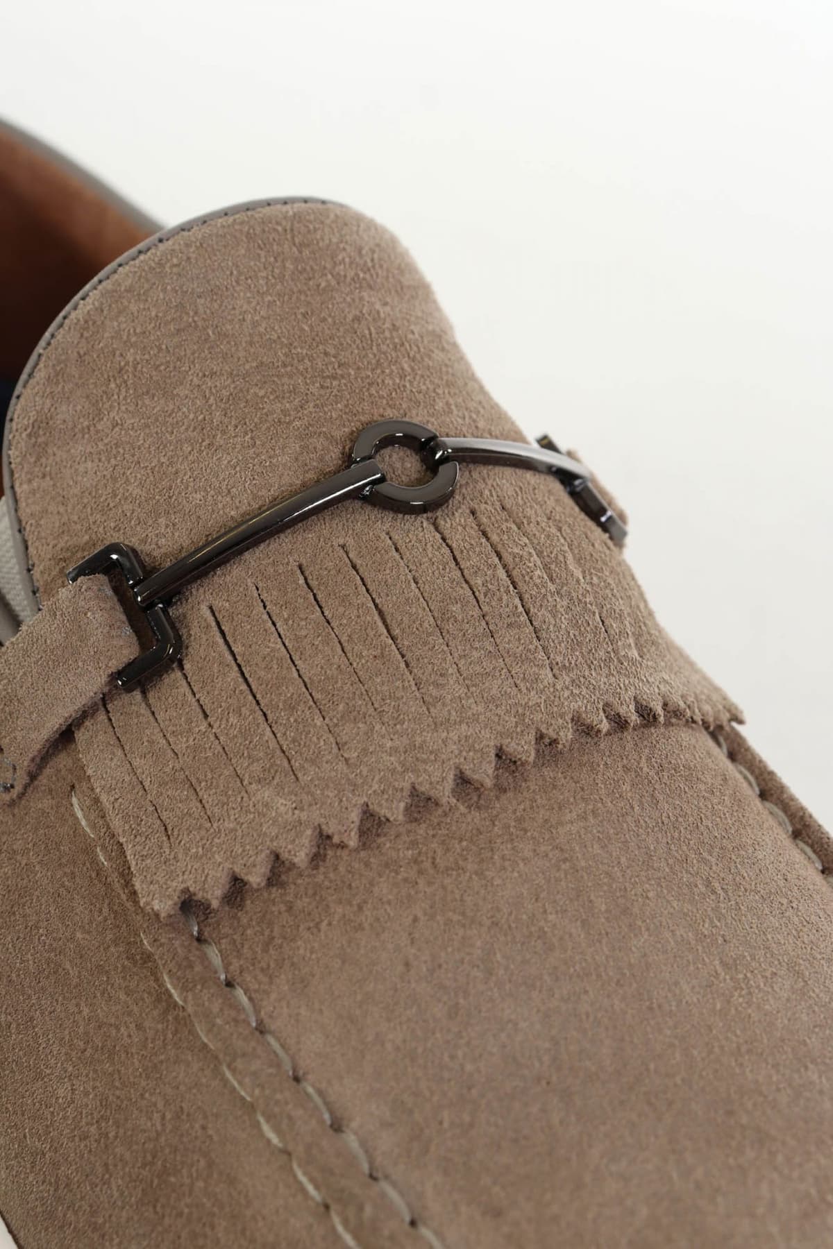 V 19.69 ΠΑΠΟΥΤΣΙ LOAFER SUEDE ΓΚΡΙ-ΜΠΕΖ