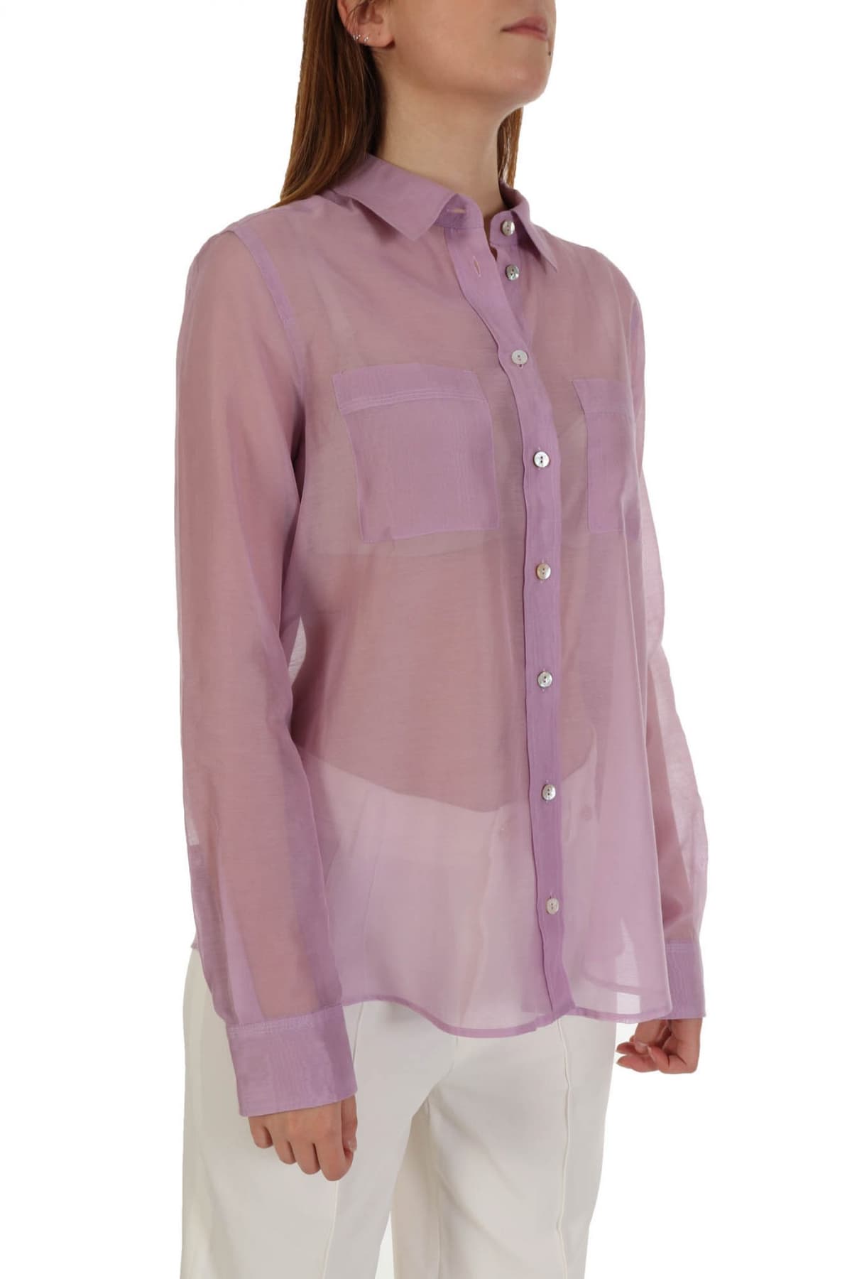 MARELLA MONOCHROME ΠΟΥΚΑΜΙΣΟ FELTRO ΤΣΕΠΕΣ ΔΙΑΦΑΝΕΙΑ ΛΙΛΑ