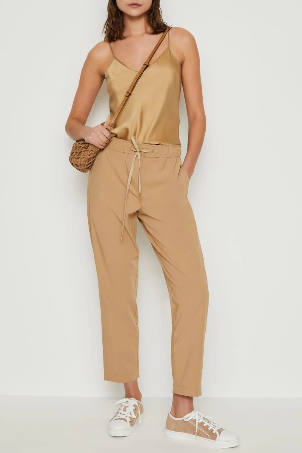 MARELLA MONOCHROME TOP BALANCE ΜΠΕΖ/ΧΡΥΣΟ