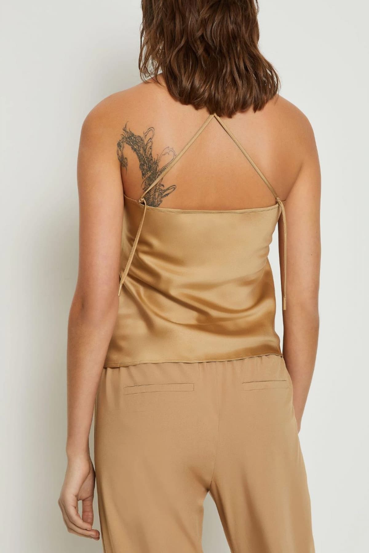 MARELLA MONOCHROME TOP BALANCE ΜΠΕΖ/ΧΡΥΣΟ