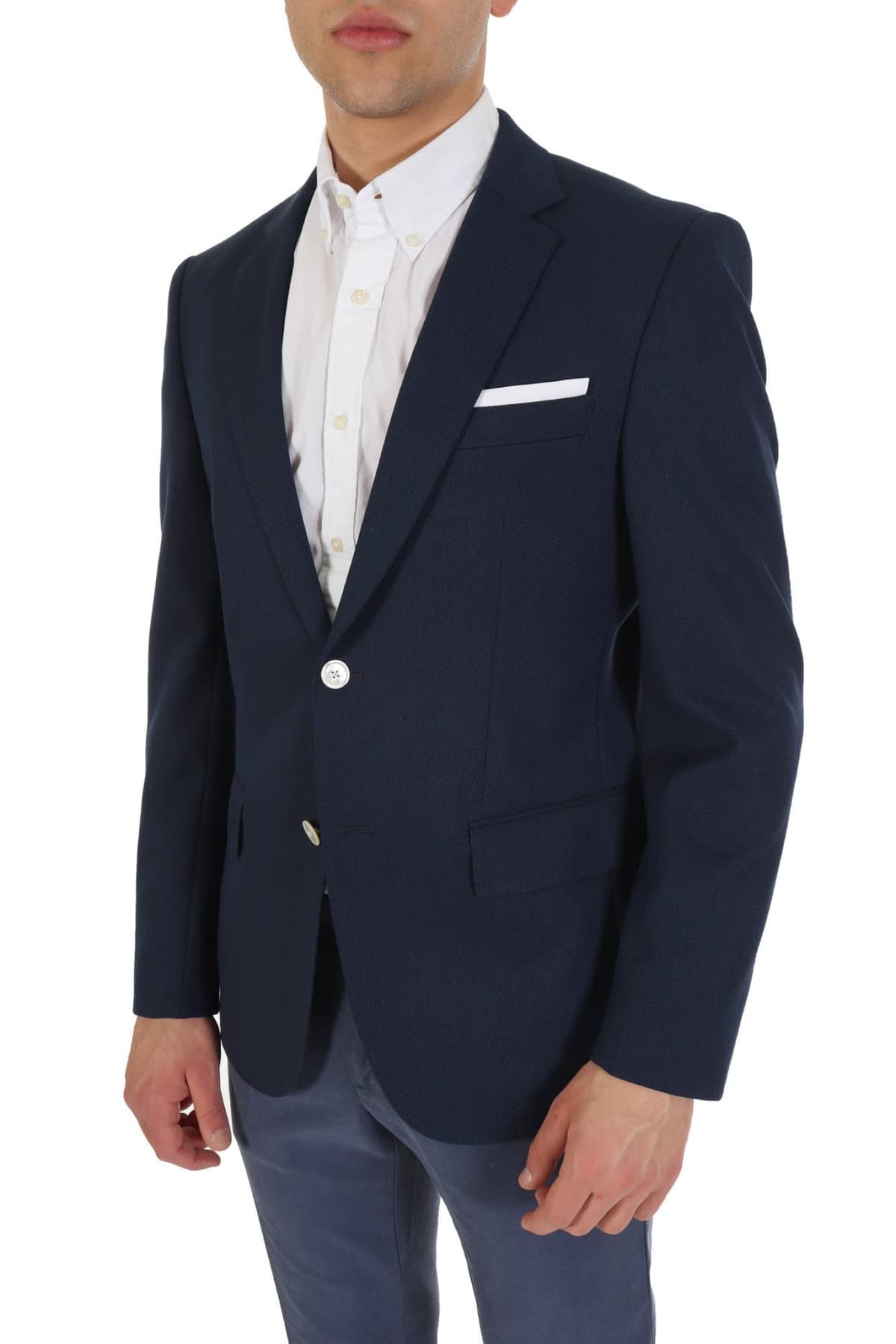 BOSS ΣΑΚΑΚΙ ΗΜΙΦΟΔΡΟ SLIM FIT LANIFICIO TESSE BIELLA H-HUTSON-231 ΜΠΛΕ