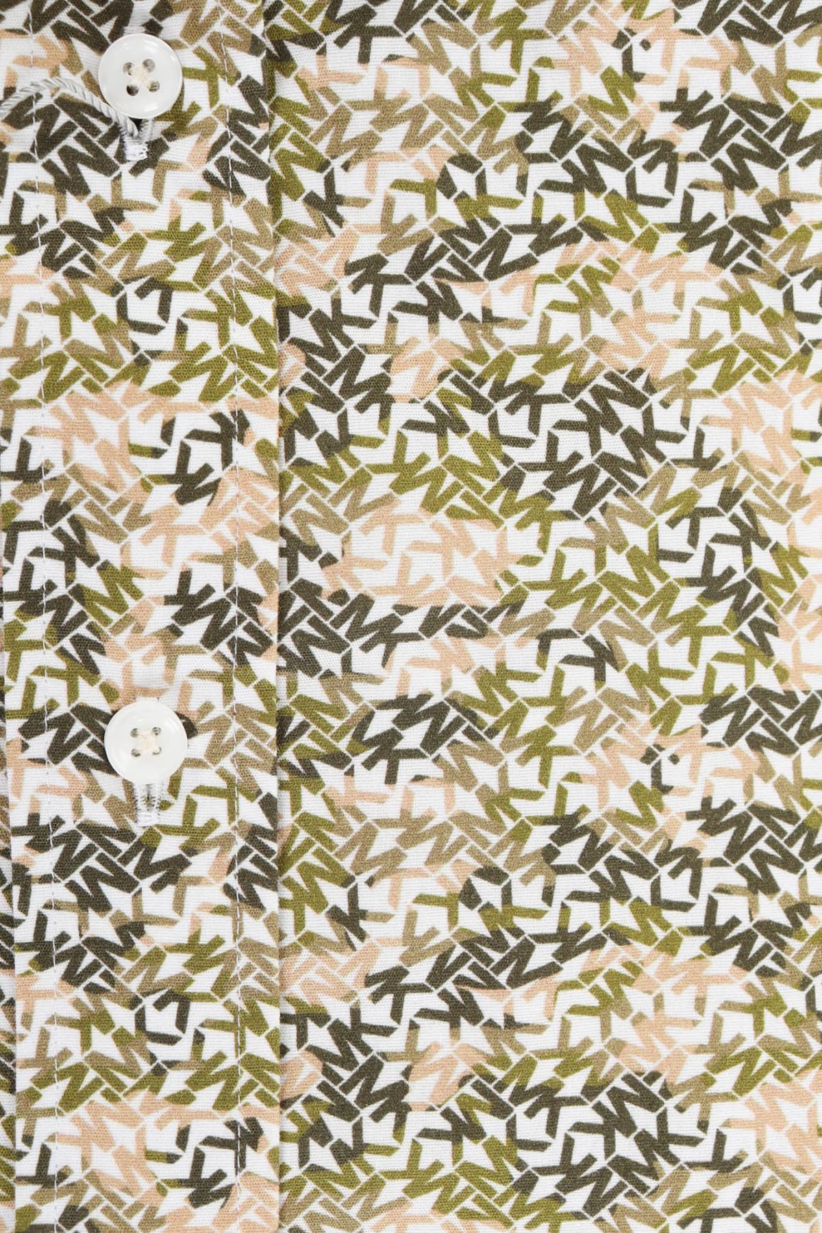 MICHAEL KORS ΠΟΥΚΑΜΙΣΟ SLIM FIT WASHED ALL OVER LOGO ΛΑΔΙ