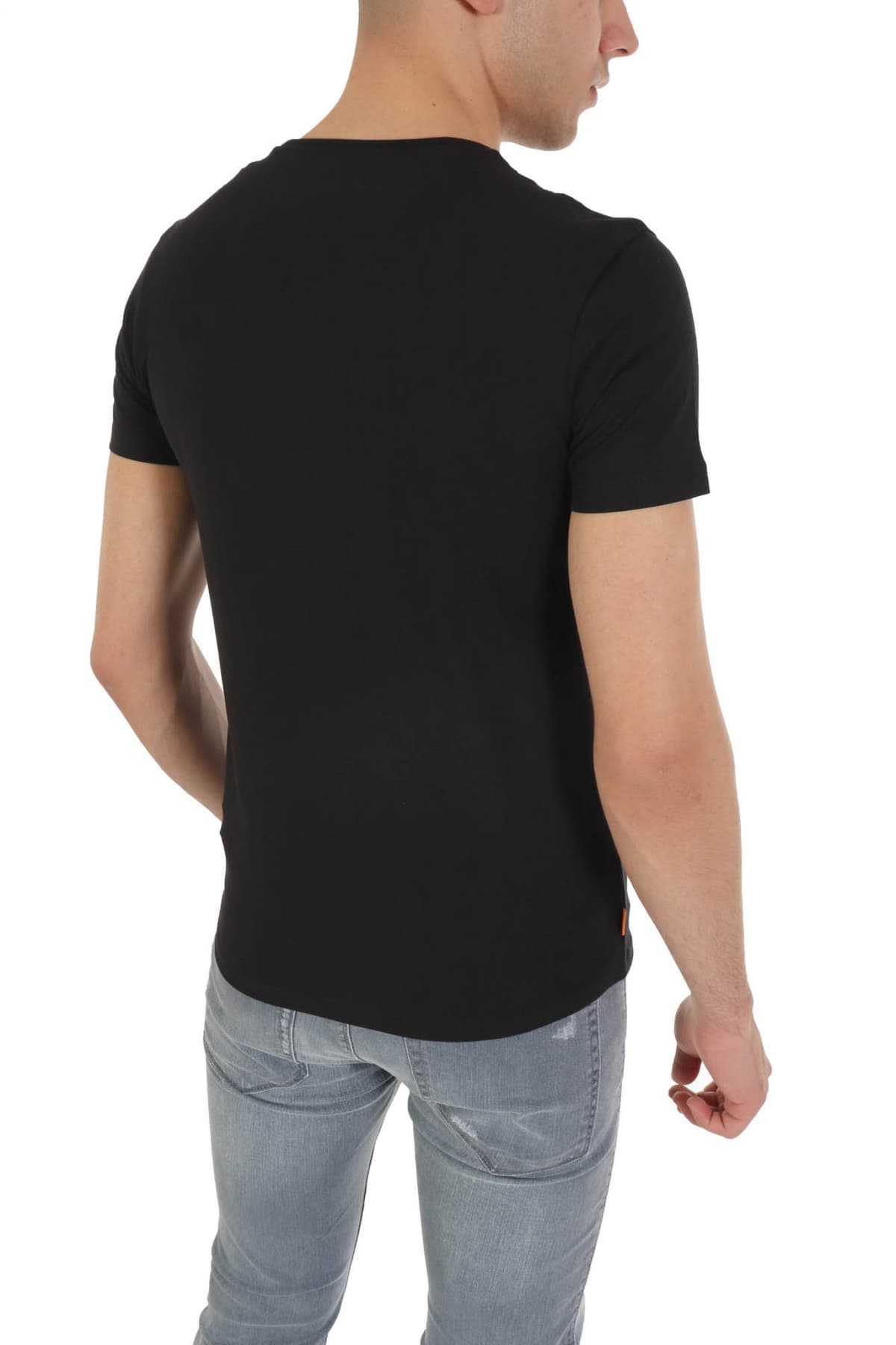 TIMBERLAND T-SHIRT V NECK DUN-RIVER SLIM FIT ΜΑΥΡΟ