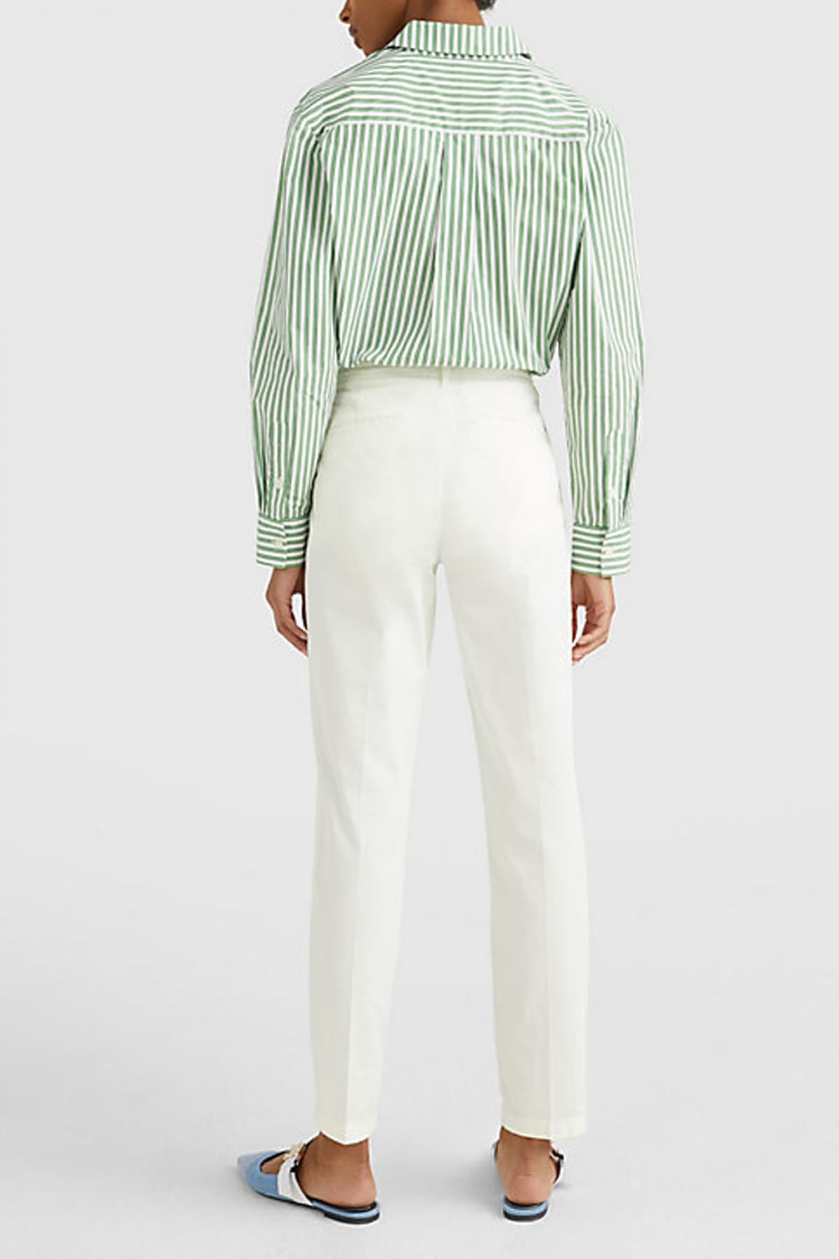 TOMMY HILFIGER ΠΑΝΤΕΛΟΝΙ CHINO WOMAN SLIM BLEND LOGO ΙΒΟΥΑΡ